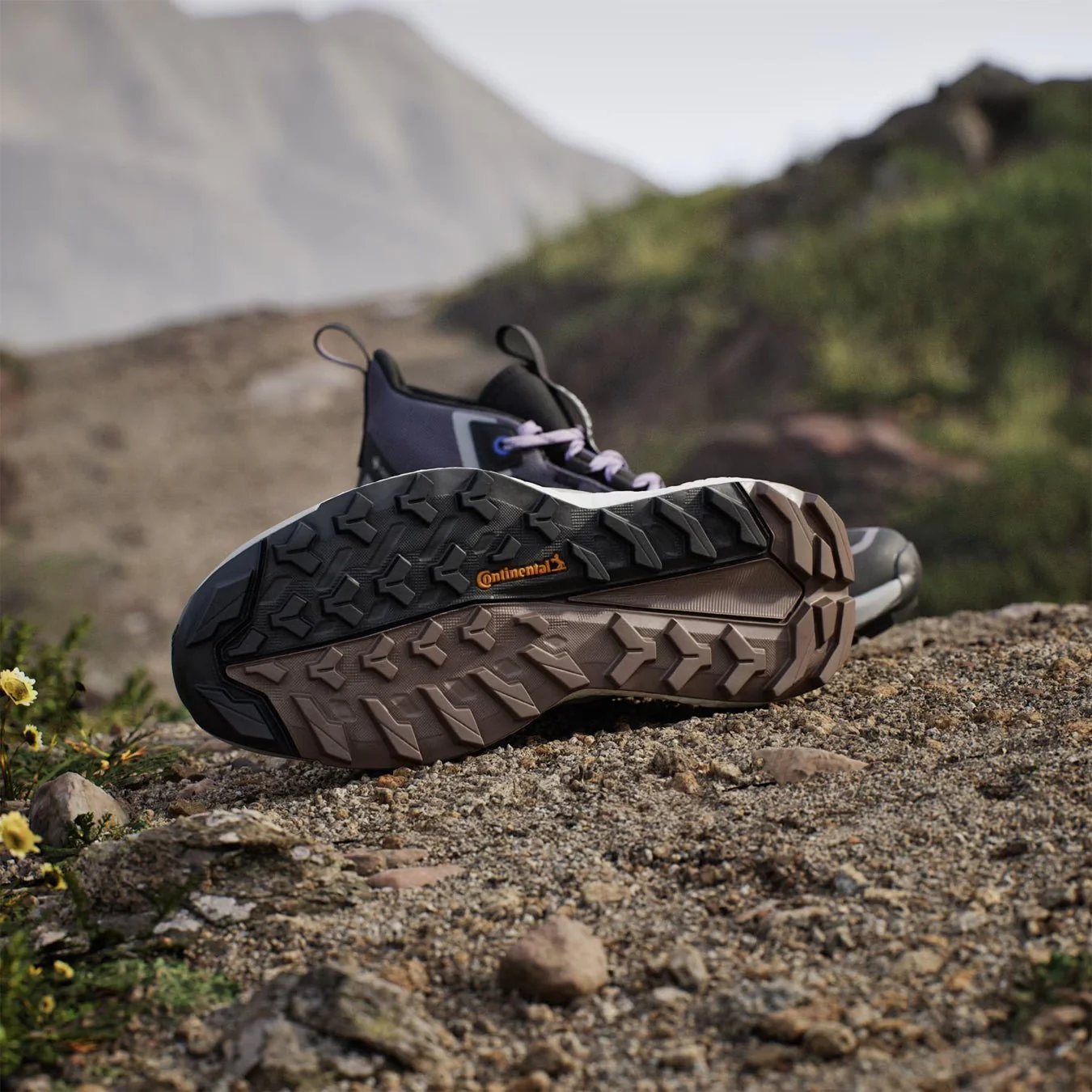 Adidas Terrex Womens Free Hiker 2.0 Gore-Tex Hiking Shoes Core Black / Preloved Violet / Taupe Oxide - Image 6