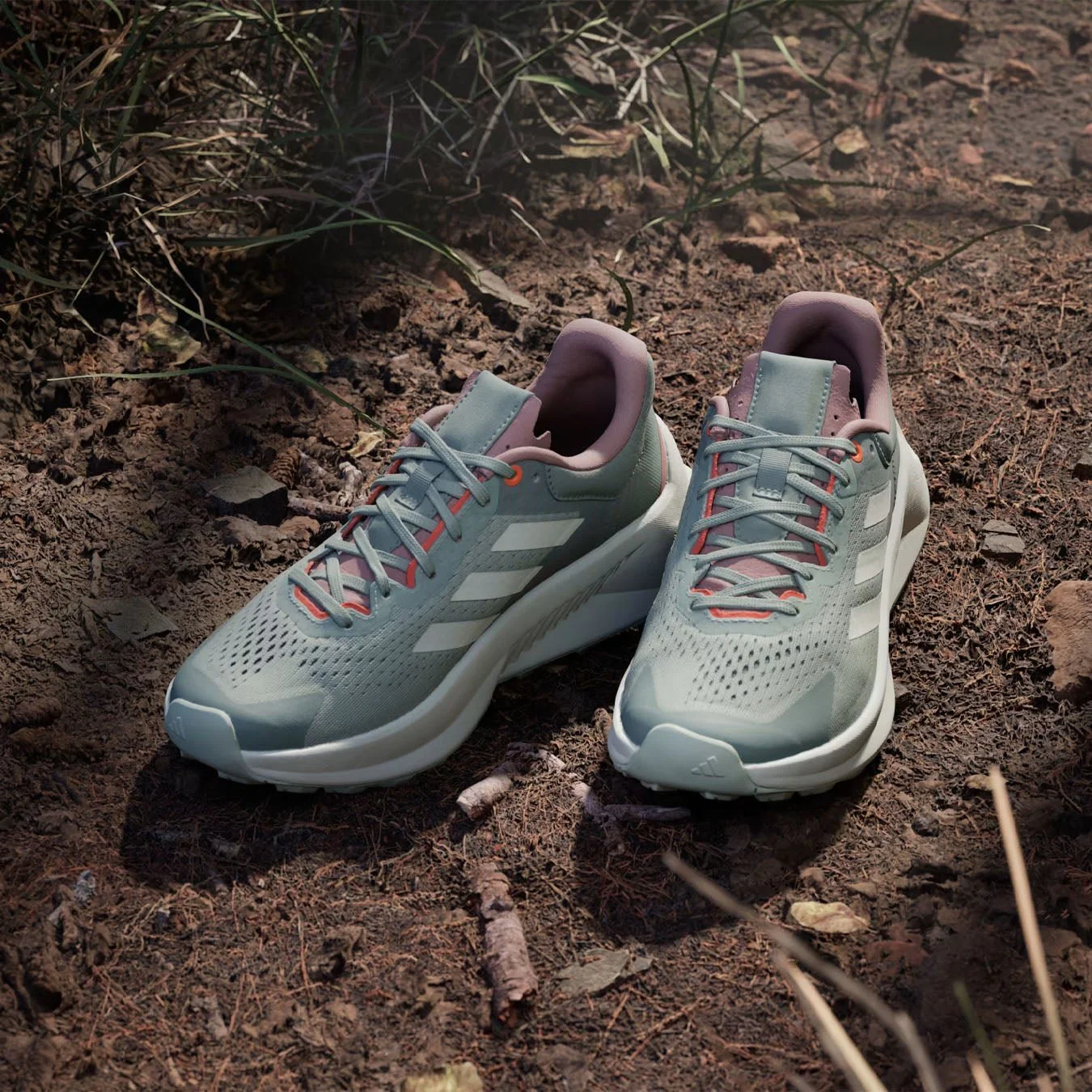 Adidas Terrex Womens Soulstride Flow Trail Running Shoe Linen Green / Off White / Silver Green - Image 3