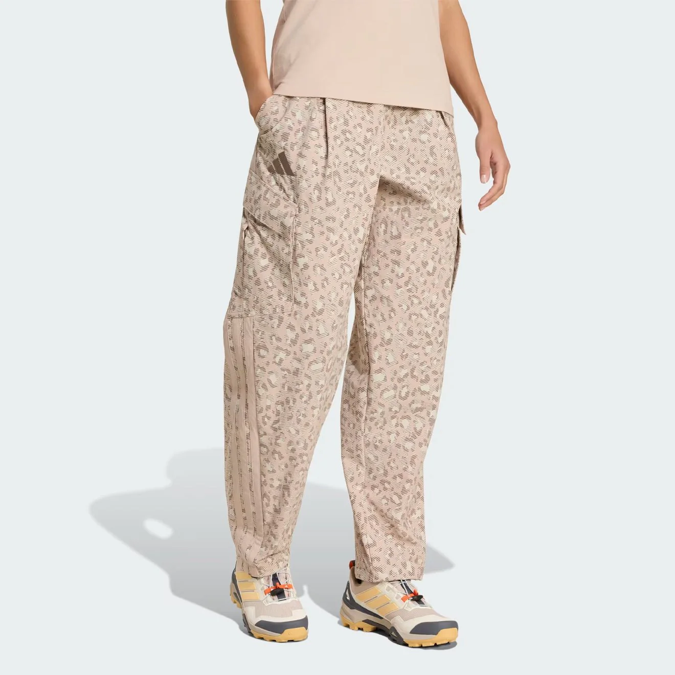 Adidas Terrex Womens Xploric Clima365 Cargo Tracksuit Bottoms Beige / Wonder Taupe / Trace Brown - Image 3