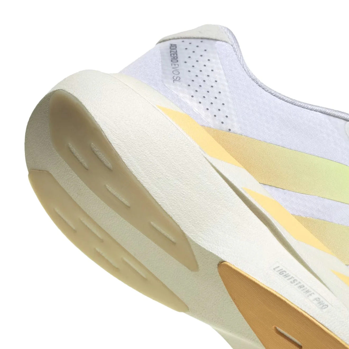 Adidas Womens Adizero Evo SL Woven Trainer Footwear White / Ice Tangerine / Off White - Image 8