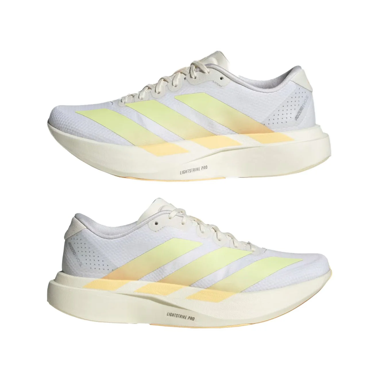 Adidas Womens Adizero Evo SL Woven Trainer Footwear White / Ice Tangerine / Off White - Image 9