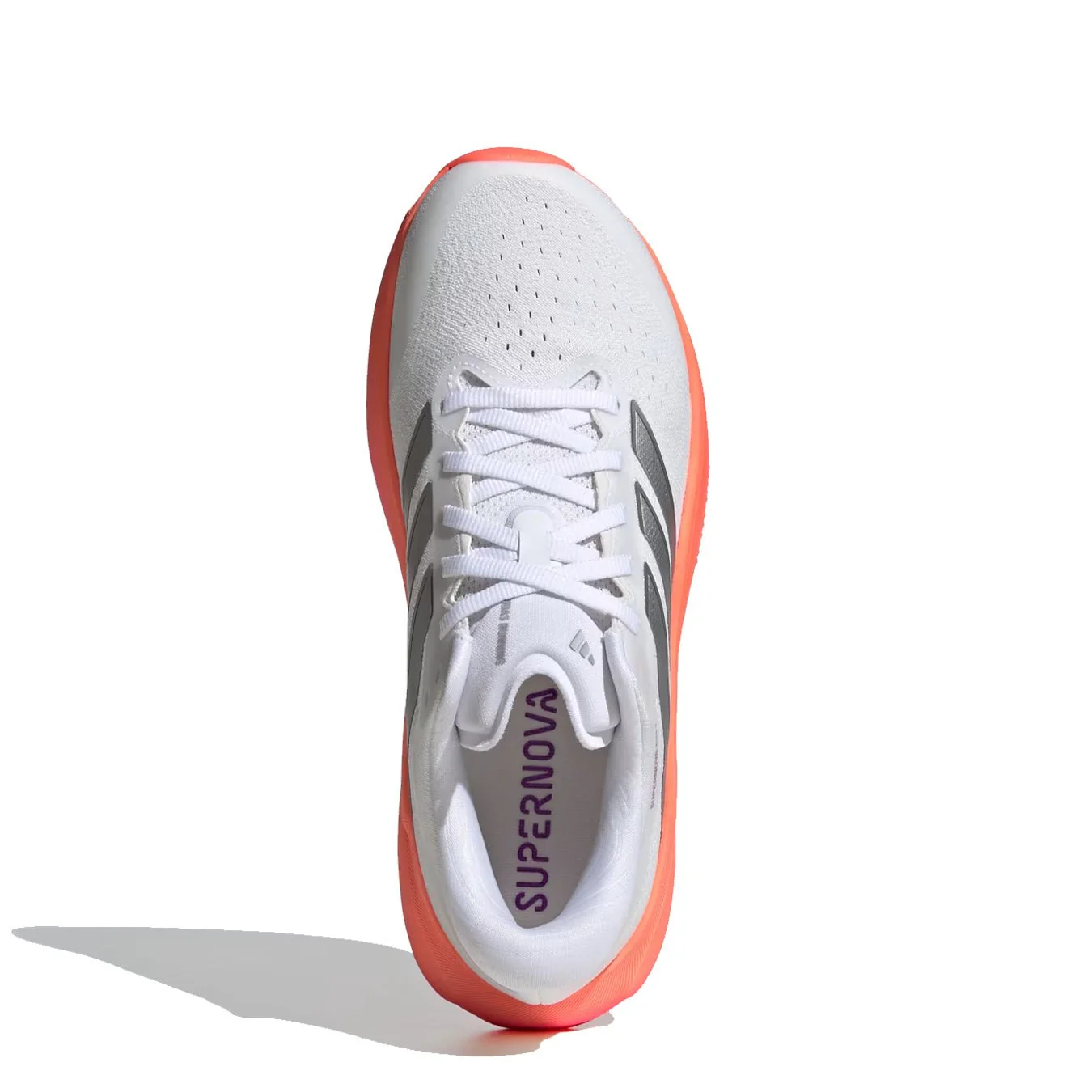 Adidas Womens Supernova Rise 3 Cloud White / Silver Metallic / Lucid Pink - Image 3