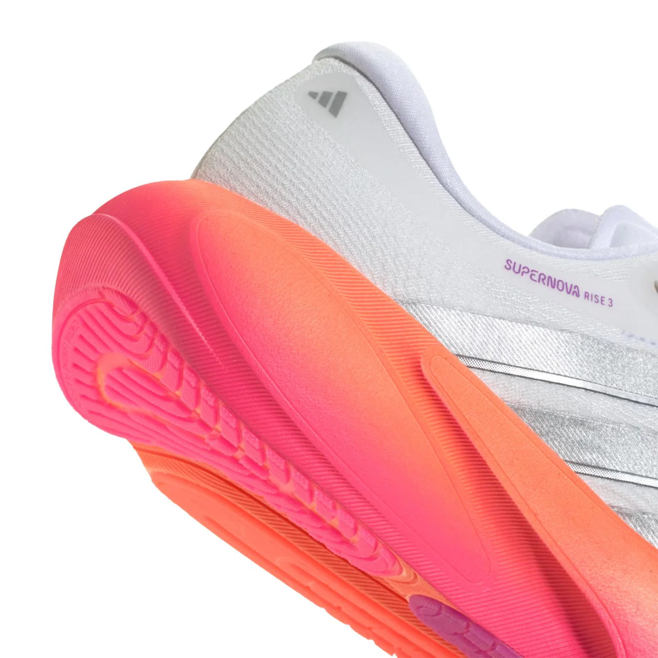 Adidas Womens Supernova Rise 3 Cloud White / Silver Metallic / Lucid Pink - Image 7