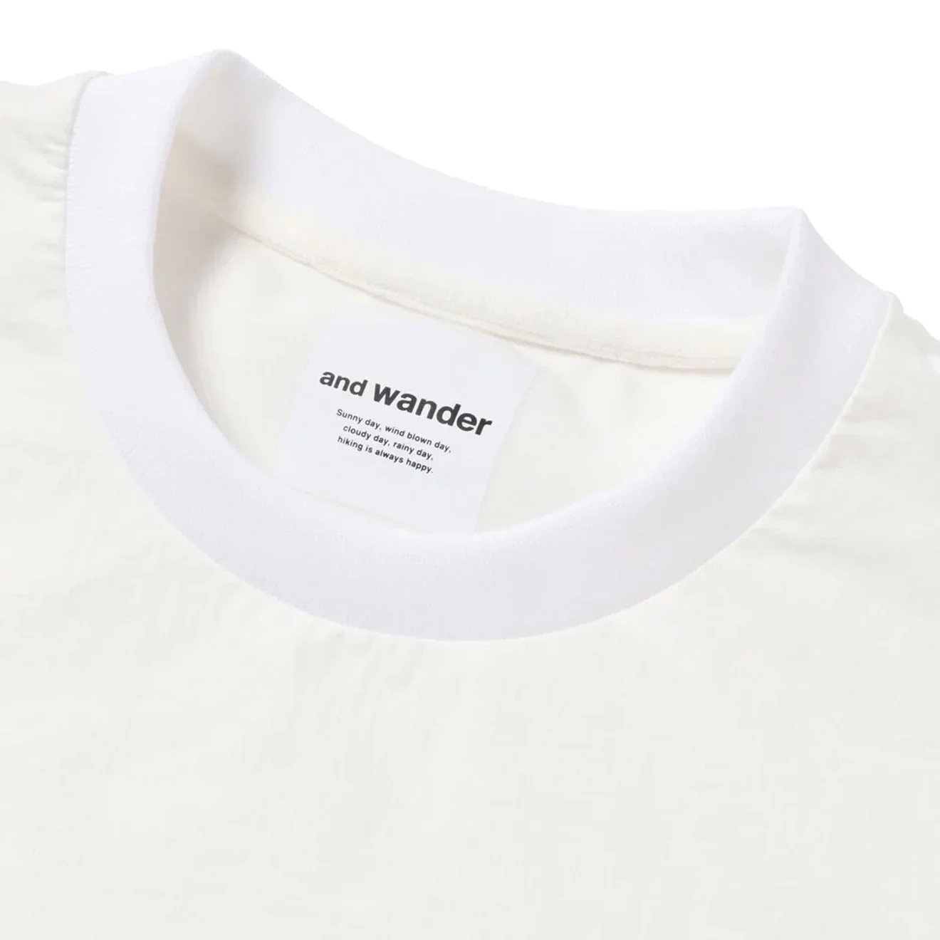 And Wander Womens Hybrid Warm Pocket L/S T-Shirt White - Image 3