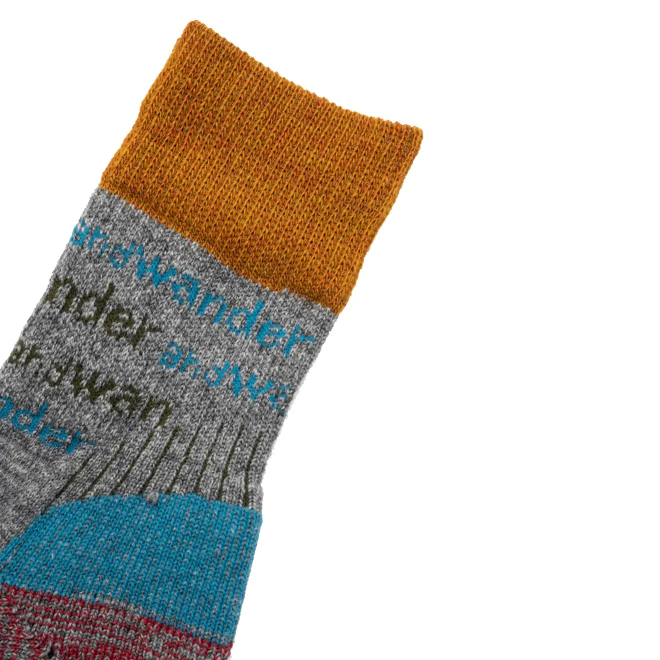 And Wander Womens Wool Socks Light Grey - Image 3