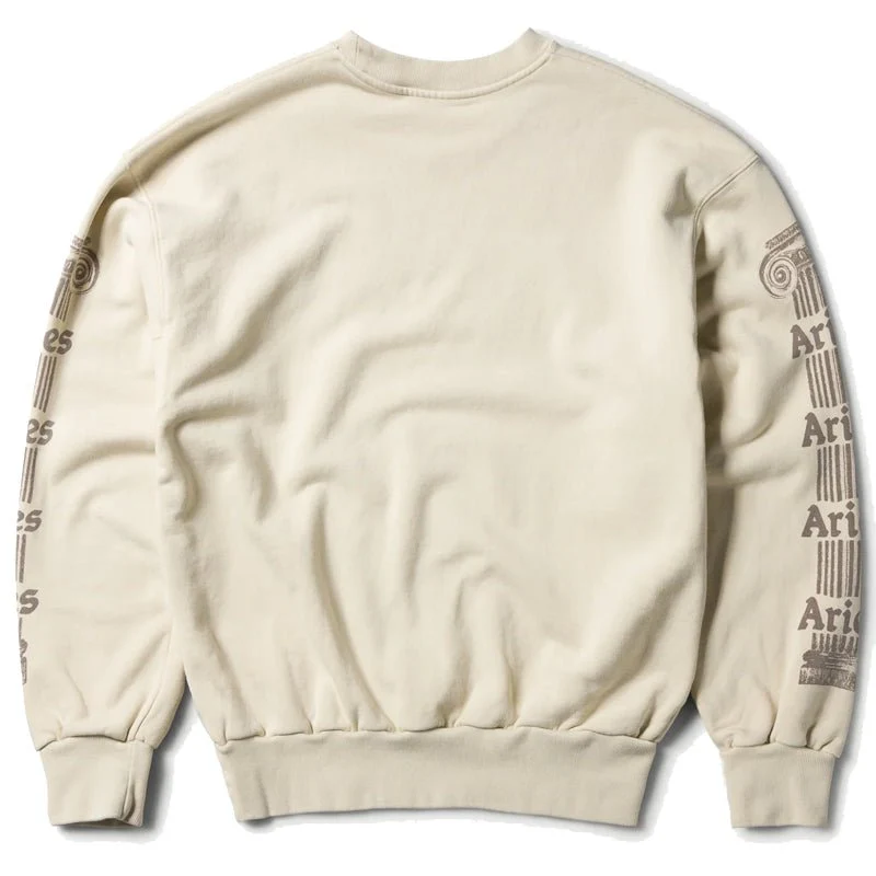 Aries Womens Ancient Column Sweat Beige - Image 5