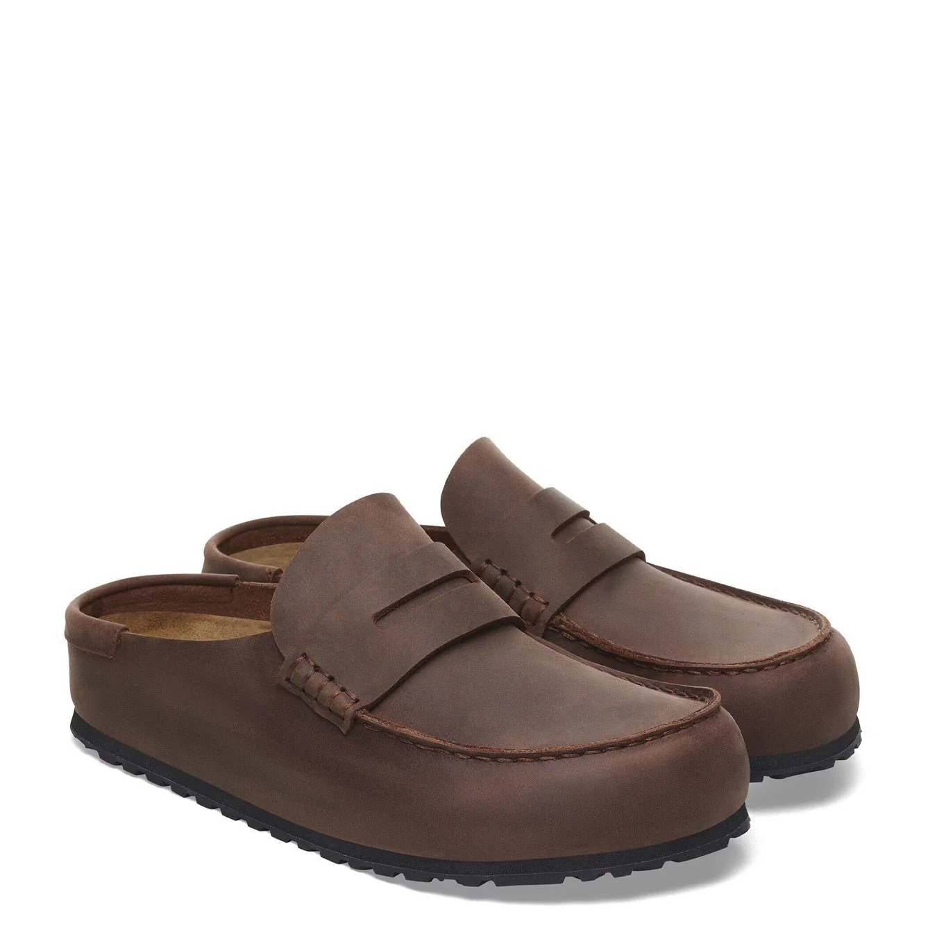 Birkenstock Womens Naples Wrapped Oiled Leather Shoe Narrow Fit Habana - Image 2