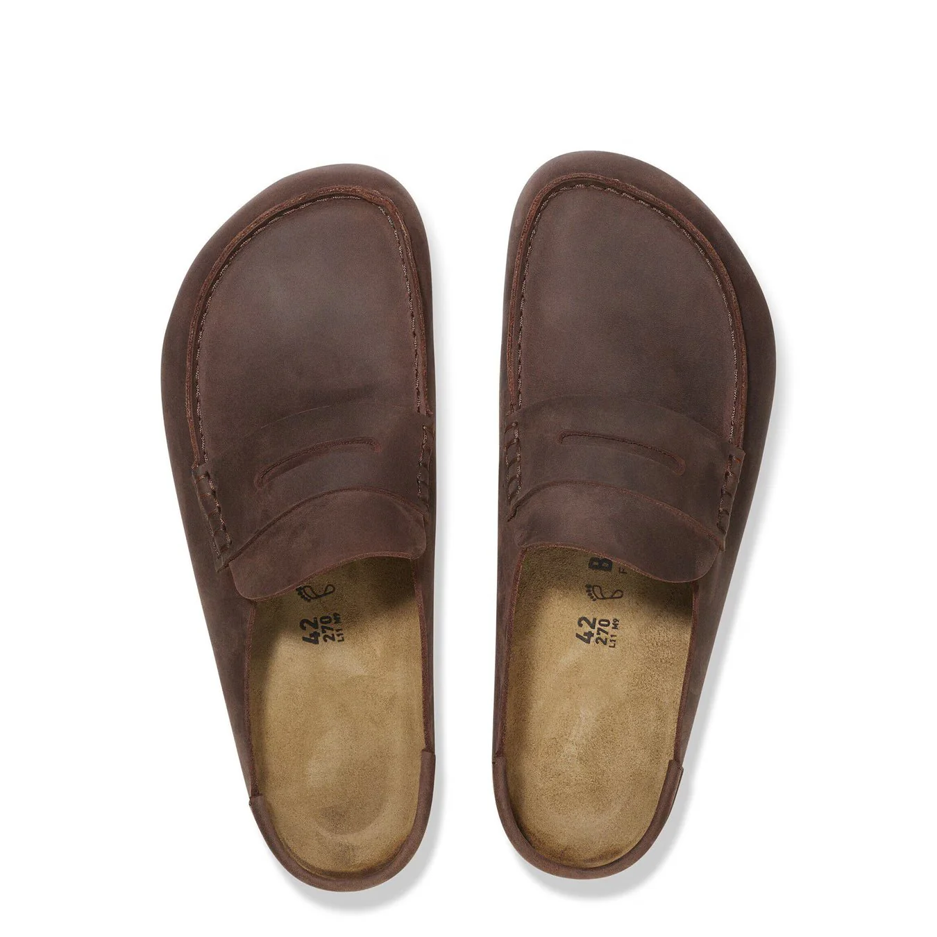 Birkenstock Womens Naples Wrapped Oiled Leather Shoe Narrow Fit Habana - Image 3