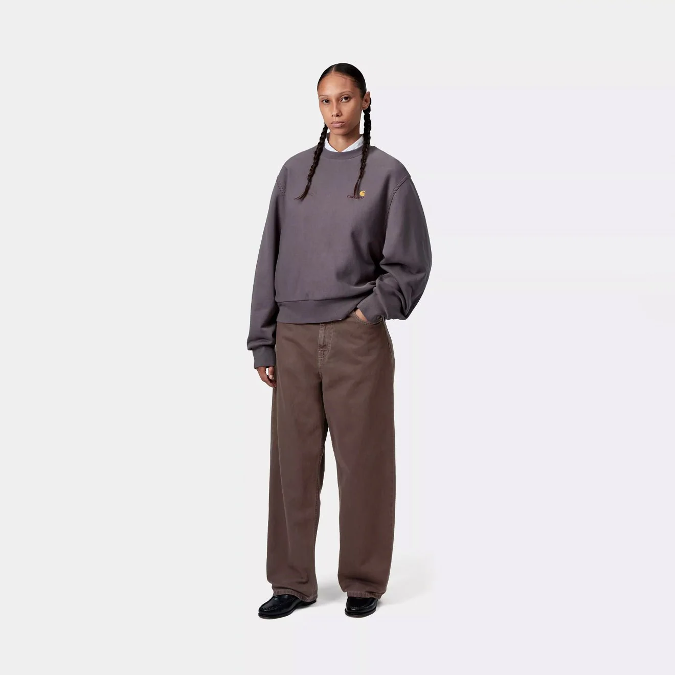 Carhartt WIP Womens Brandon Pant Palisander Stone Dyed - Image 3