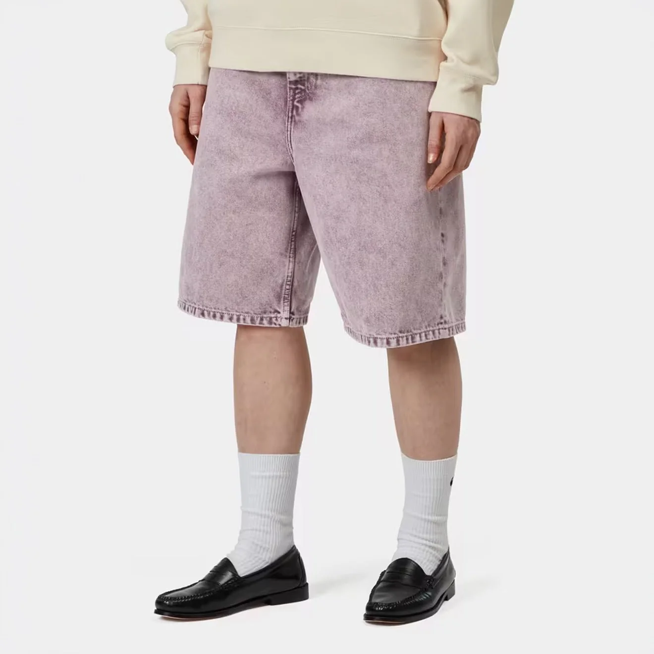 Carhartt WIP Womens Brandon Short Black Chalk Wash - Image 3