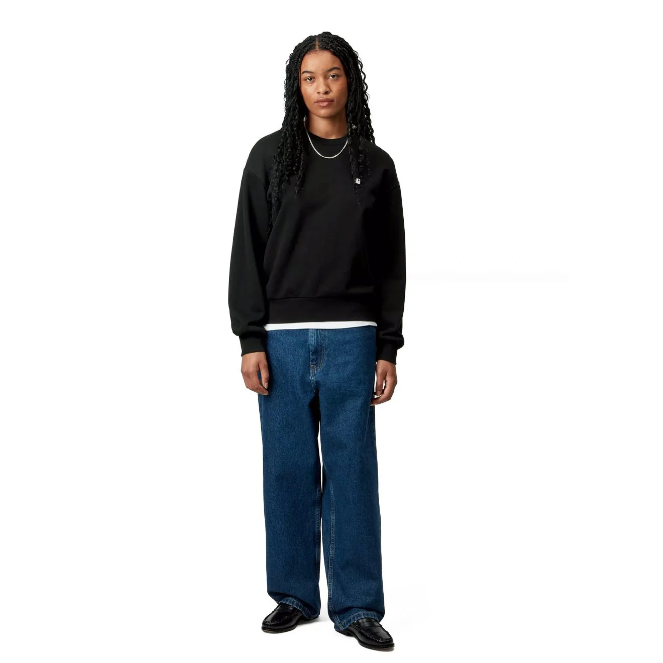 Carhartt WIP Womens Casey Sweatshirt Black / Silver - Image 5