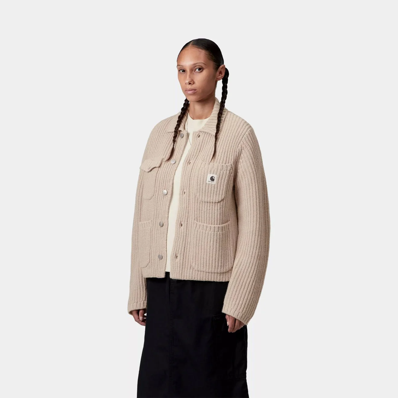 Carhartt WIP Womens Michigan Sweater Fleur De Sel - Image 3