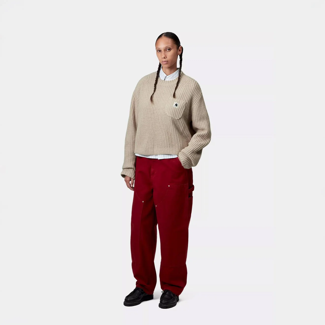 Carhartt WIP Womens Mira Sweater Fleur De Sel - Image 5