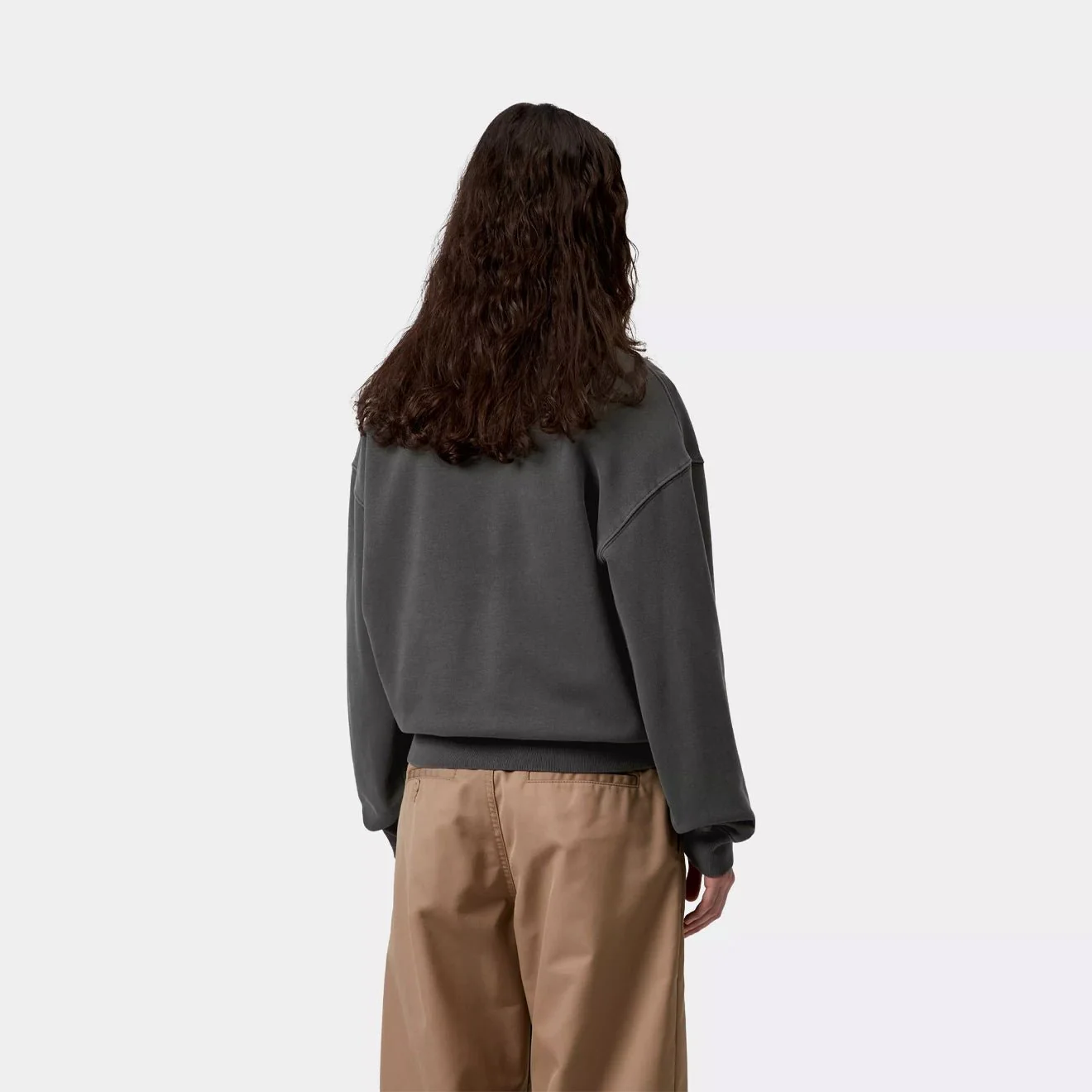 Carhartt WIP Womens Nelson Sweatshirt Black Garment Dyed - Image 4