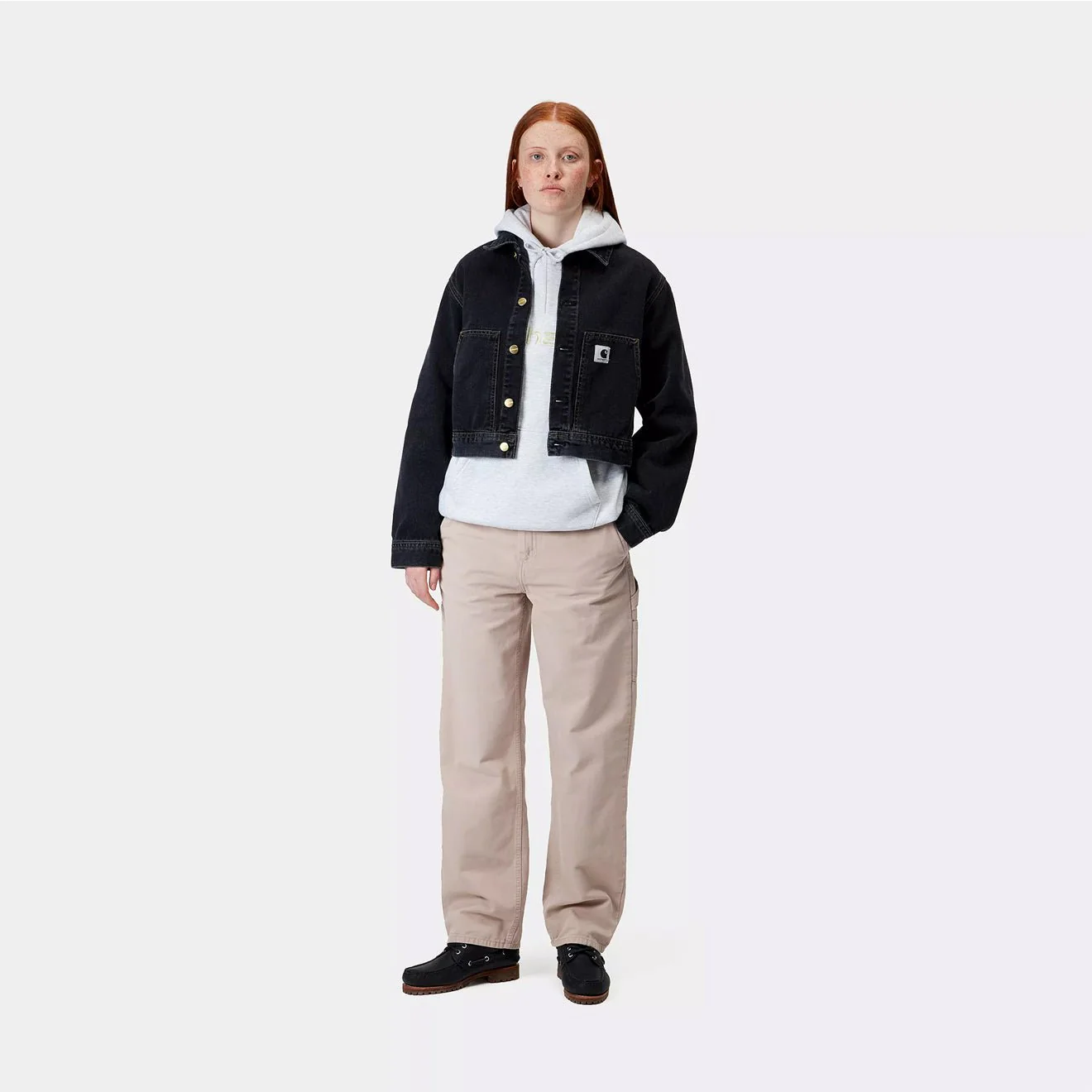 Carhartt WIP Womens Pierce Pant Straight Dusky Beige Stone Canvas - Image 5
