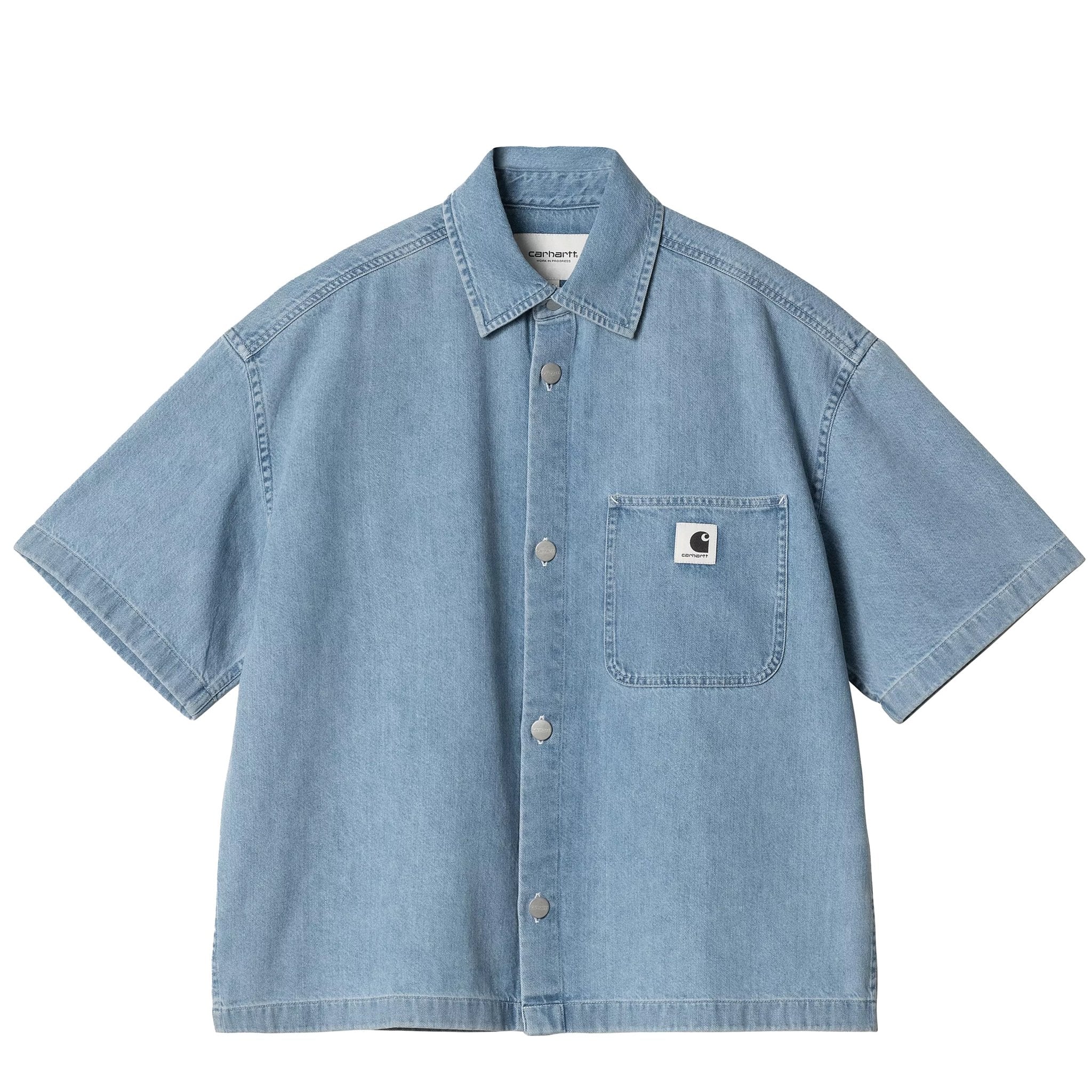 Carhartt WIP Womens S/S Lovilia Shirt Blue Bleached
