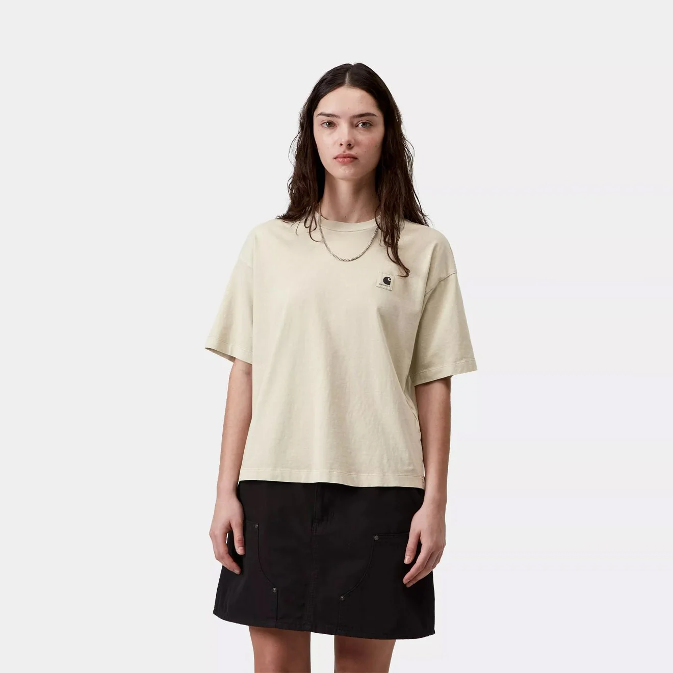 Carhartt WIP Womens S/S Nelson T-Shirt Stone Garment Dyed - Image 3