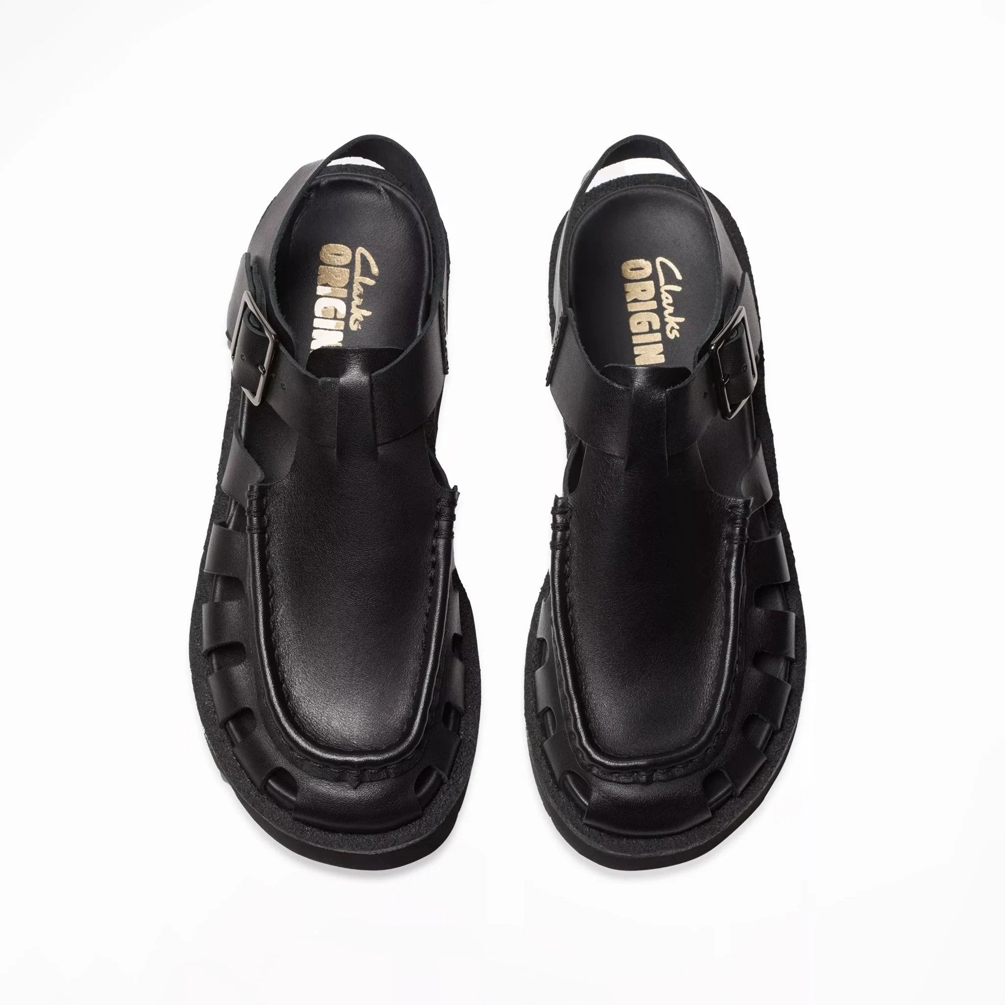 Clarks Originals Womens Meadow Buckle Black Leather - Image 3