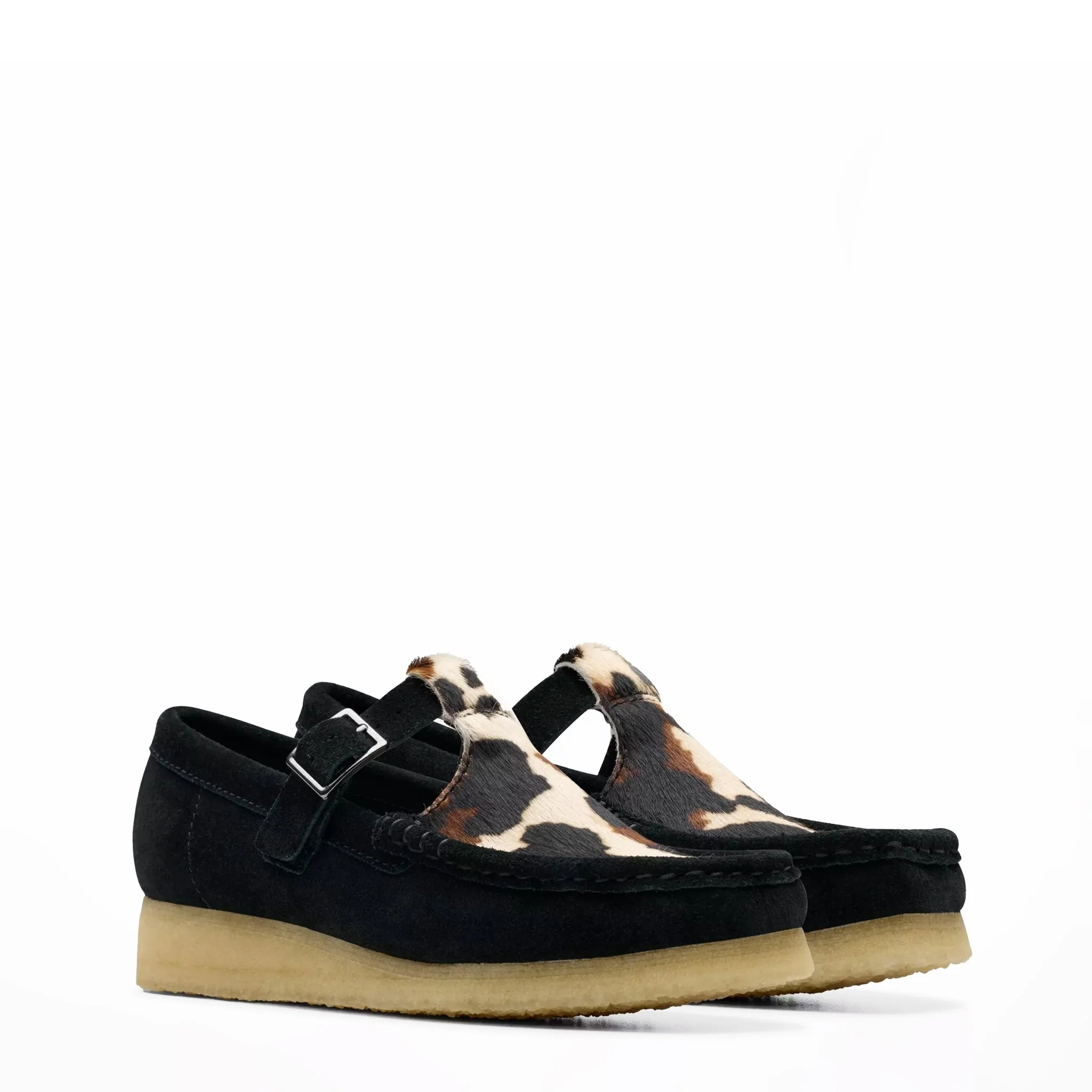 Clarks Originals Womens Wallabee T Bar Black Interest - Image 2