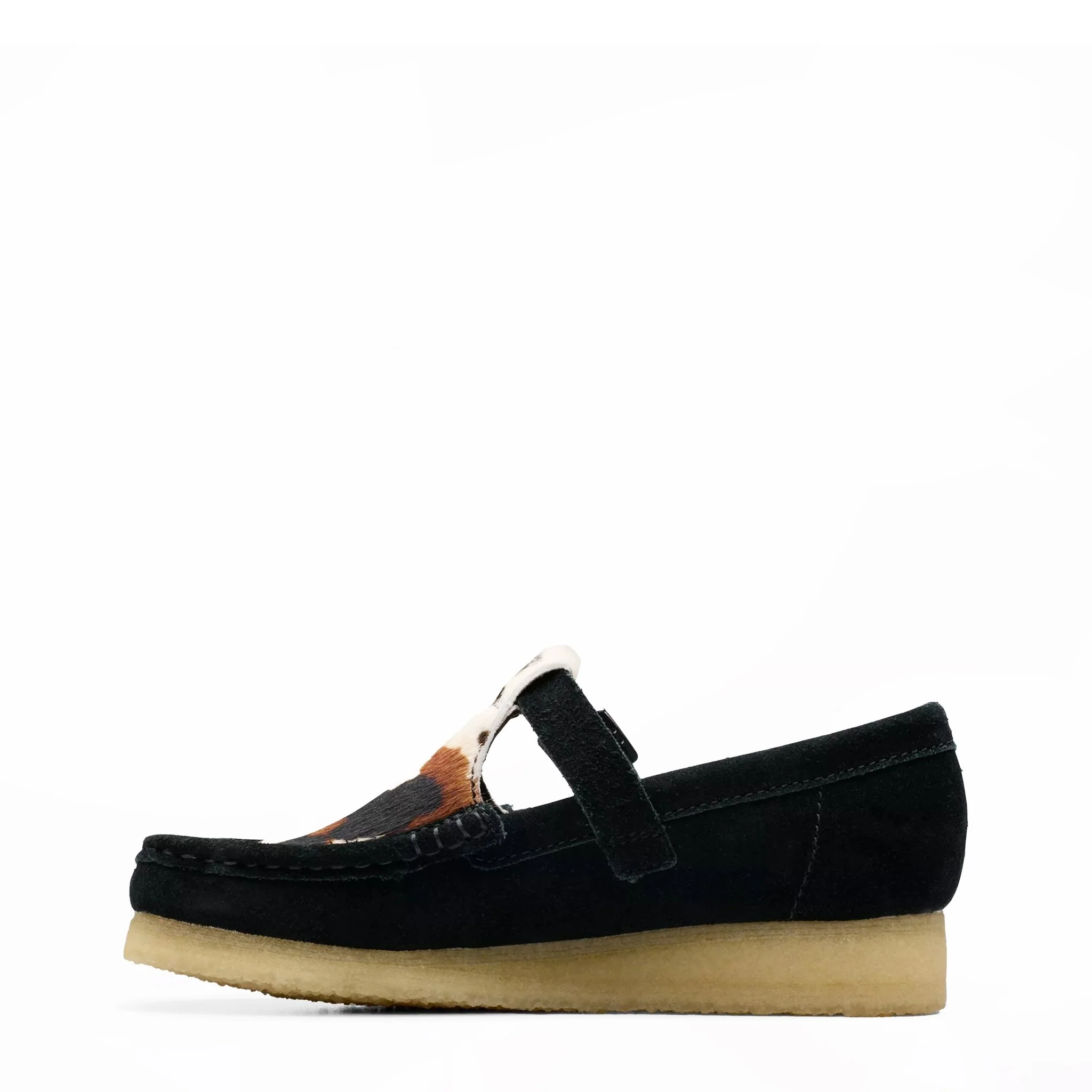 Clarks Originals Womens Wallabee T Bar Black Interest - Image 5
