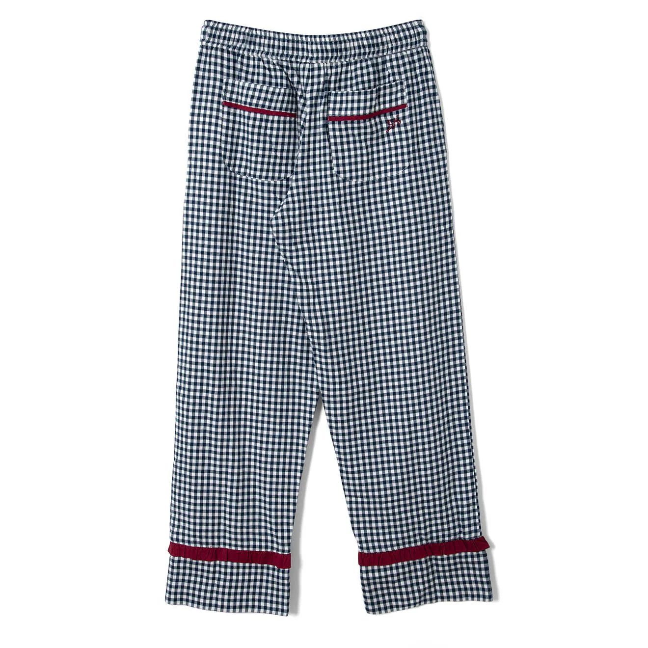 Damson Madder Antonia Pyjama Set Navy Gingham - Image 6