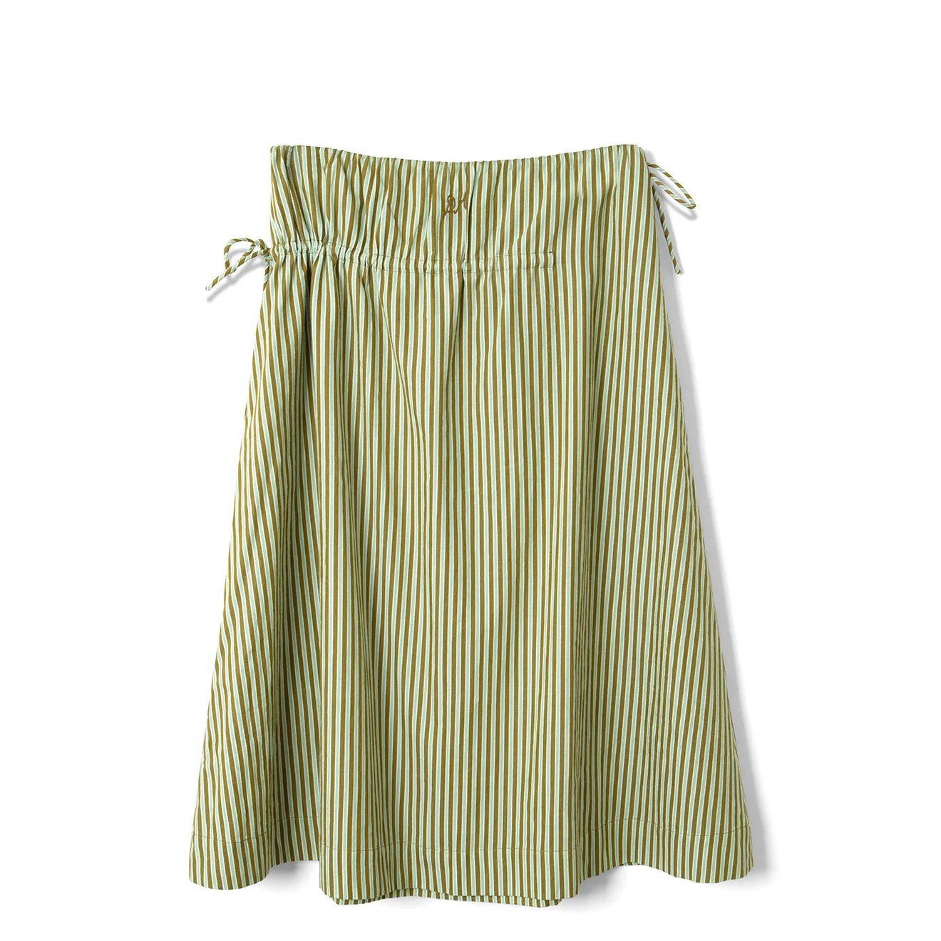 Damson Madder Caspia Volume Midi Skirt Basil - Image 2