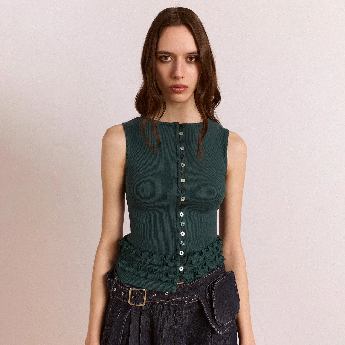 Damson Madder Ember Tank Sea Moss Green - Image 6