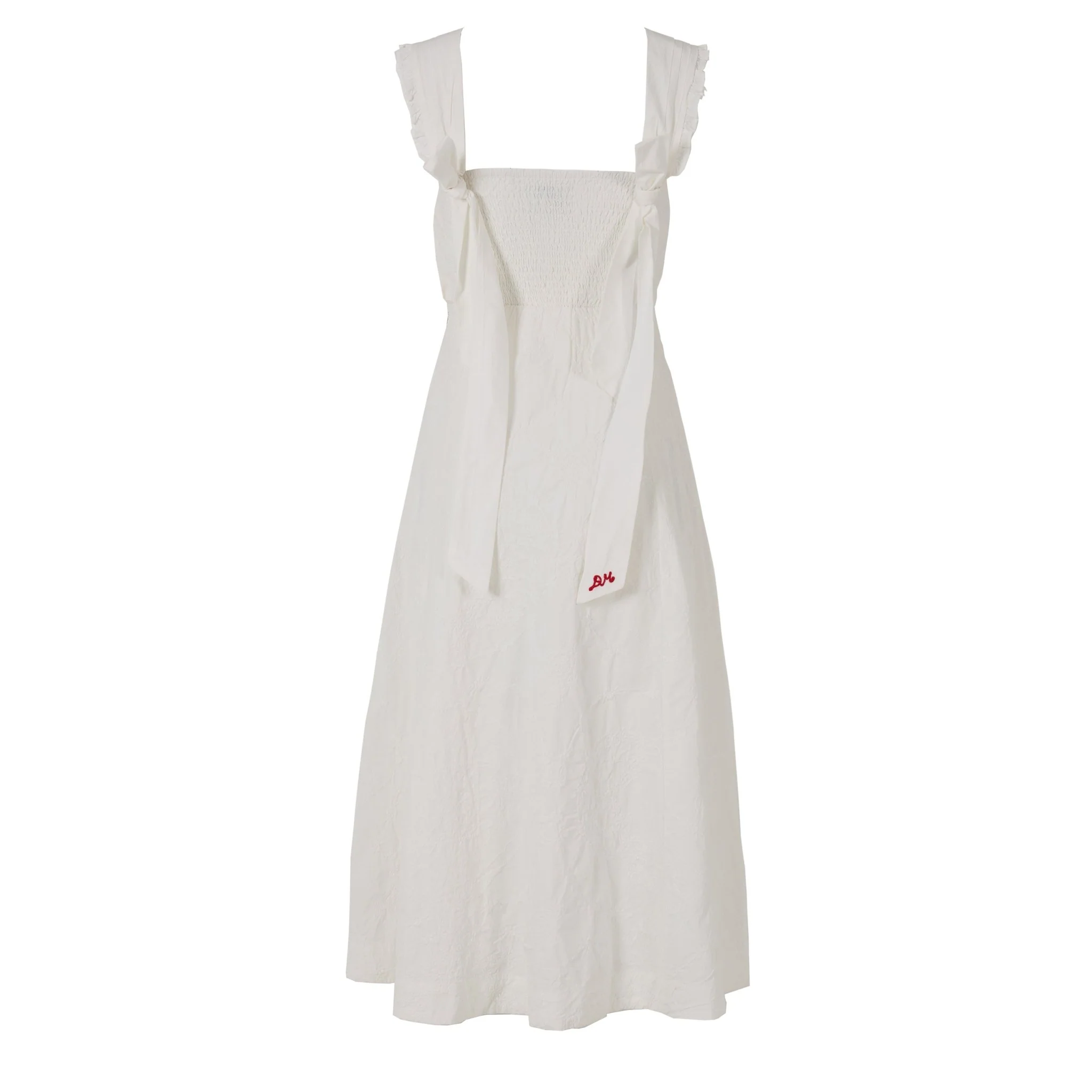 Damson Madder Fan Fan Midi Dress Patchwork Broderie - Image 2