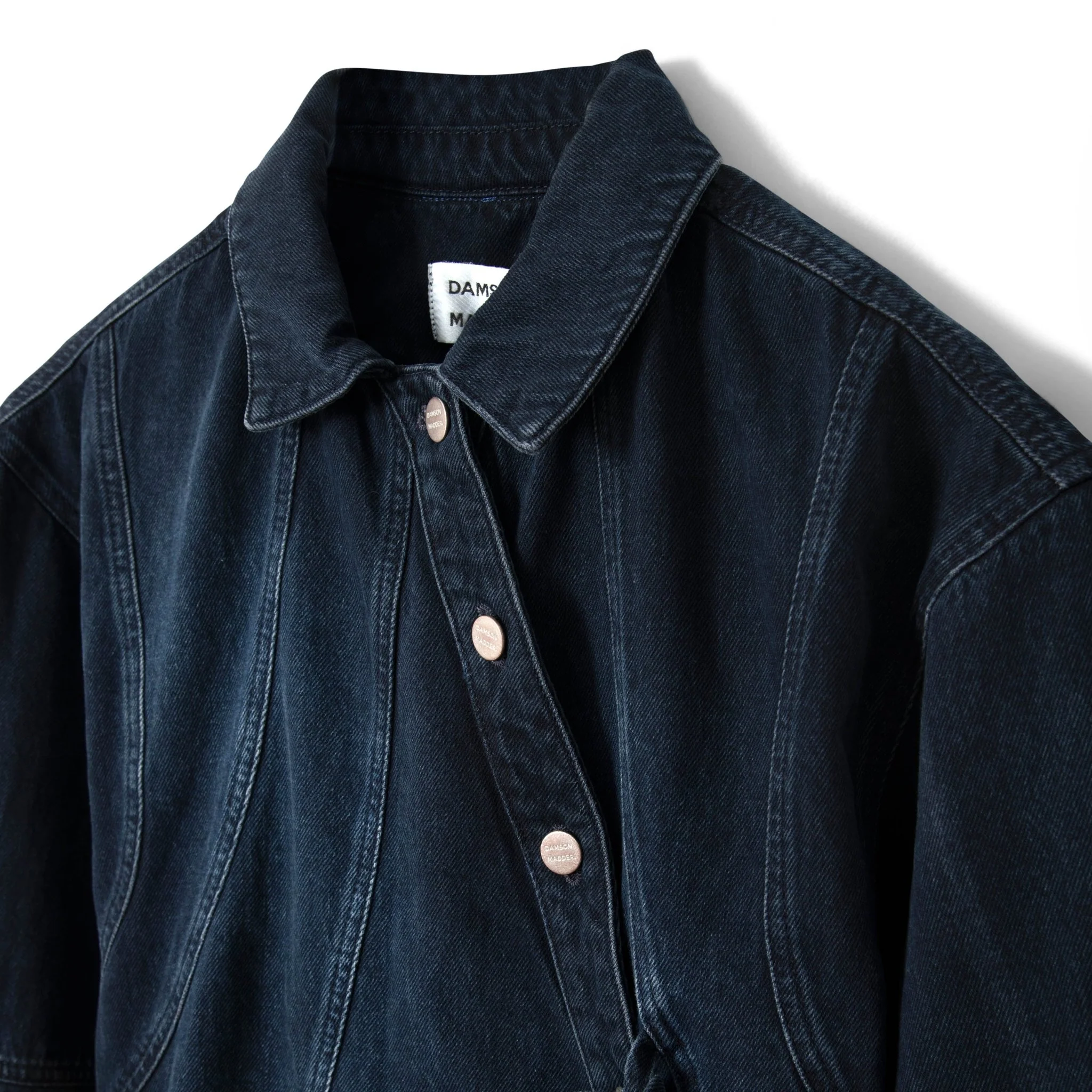 Damson Madder Finella Denim Shirt Wavy Seams - Image 3