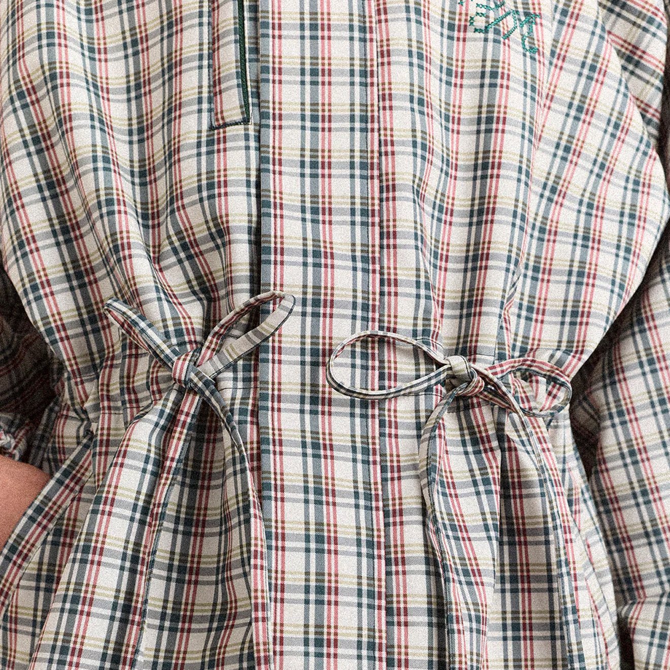 Damson Madder Liu Raincoat Elderberry Check Multi - Image 6
