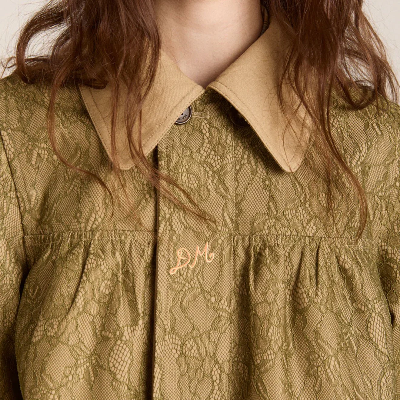 Damson Madder Mini Mercedes Reversible Coat Lace Stone - Image 8