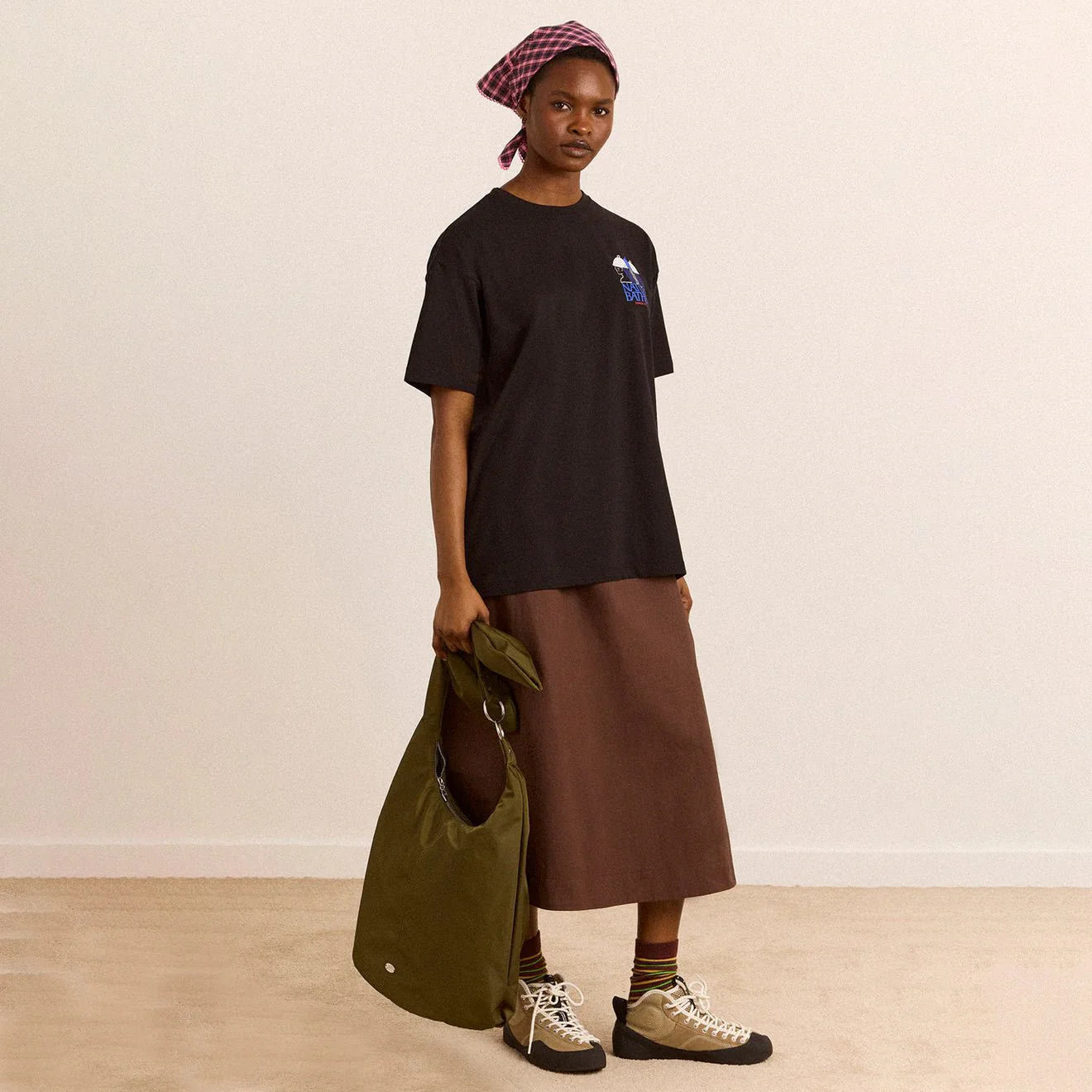 Damson Madder Nature Bathing SS Graphic Tee Black - Image 6