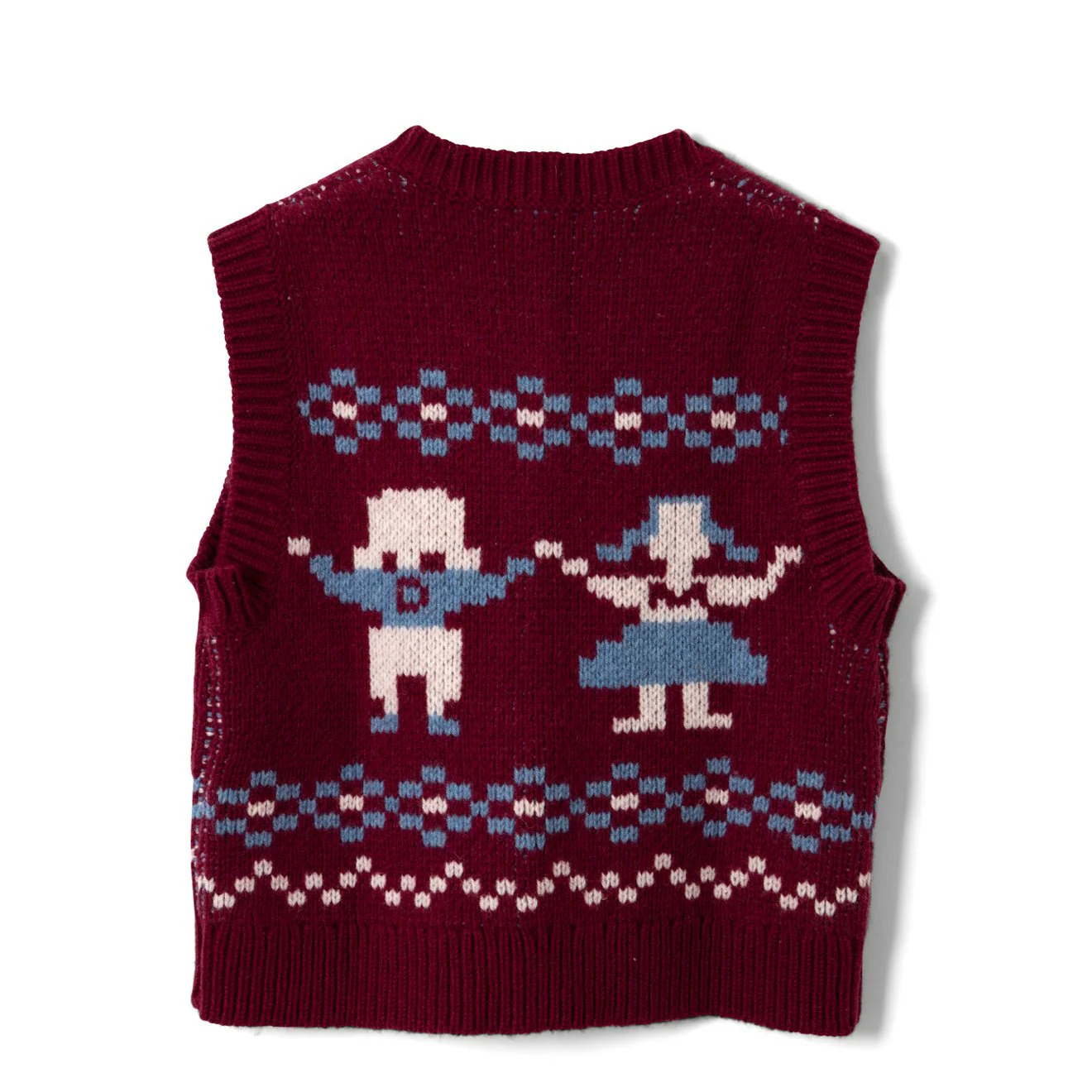 Damson Madder Sofie Wool Vest Novelty Intarsia - Image 2