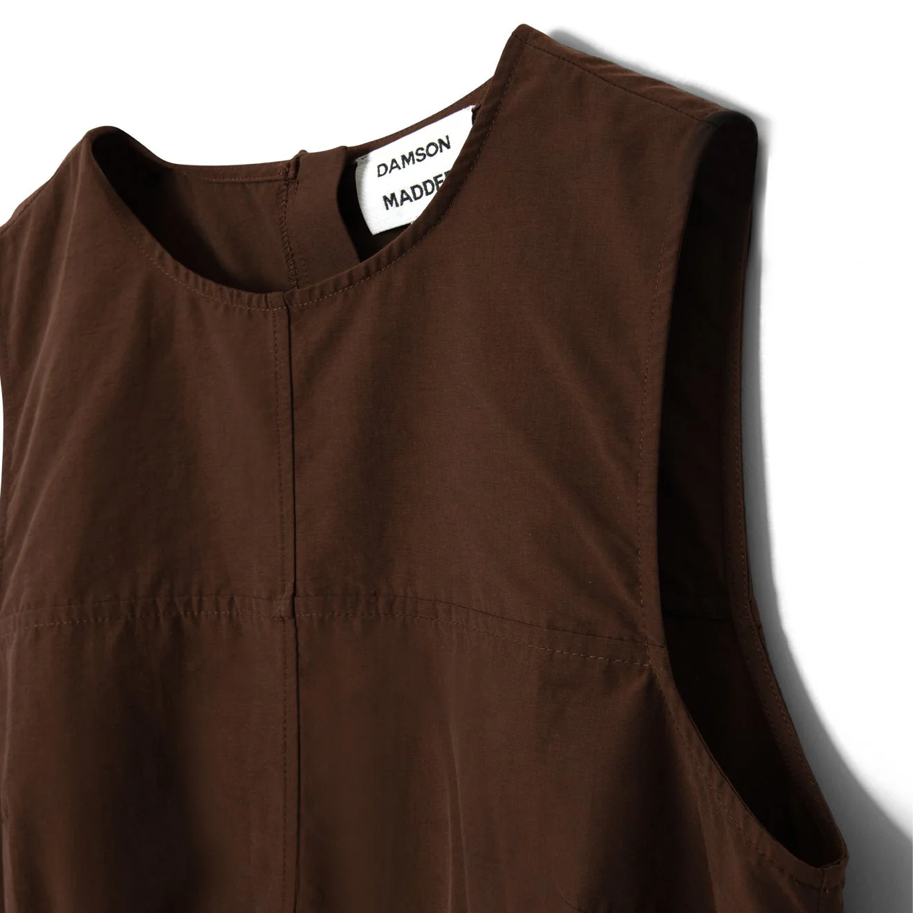 Damson Madder Womens Ailani Sheer Panel Blouse Choc - Image 3