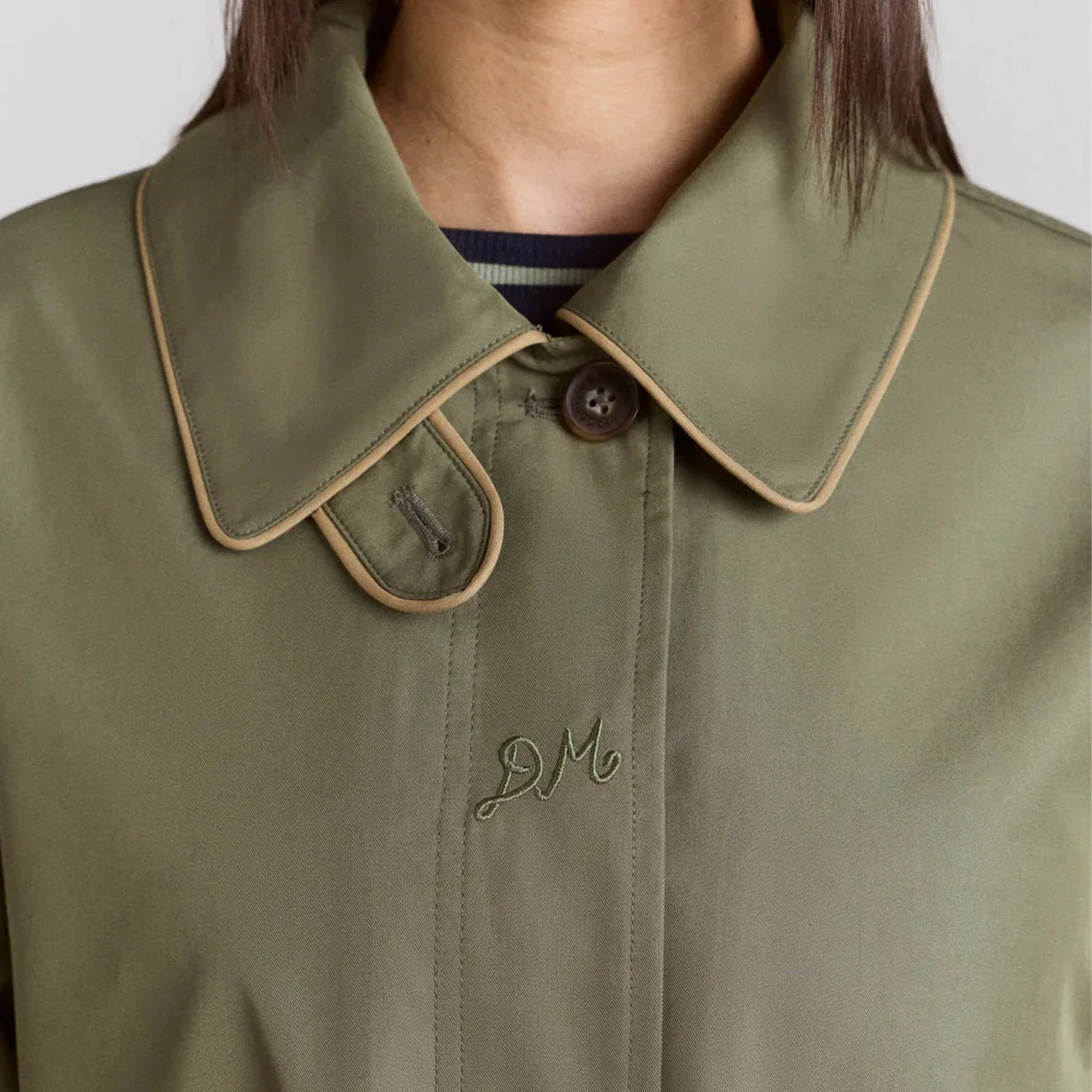 Damson Madder Womens Multi-Wear Myrtle Trench Khaki - Image 12
