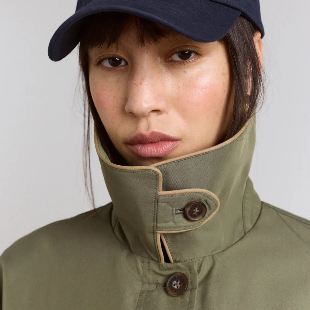 Damson Madder Womens Multi-Wear Myrtle Trench Khaki - Image 13