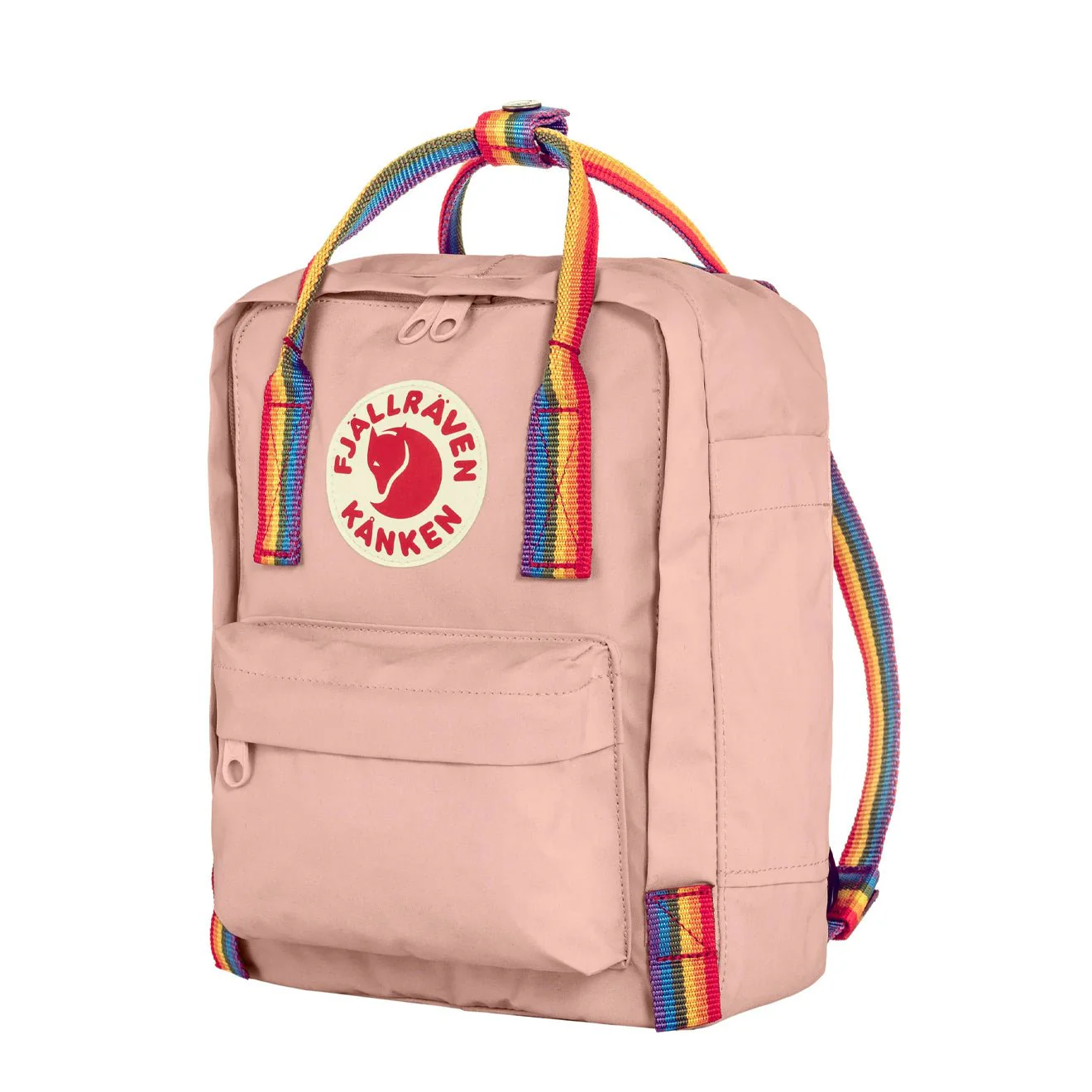 Fjallraven Kanken Rainbow Mini Chalk Rose-Rainbow Pattern - Image 2