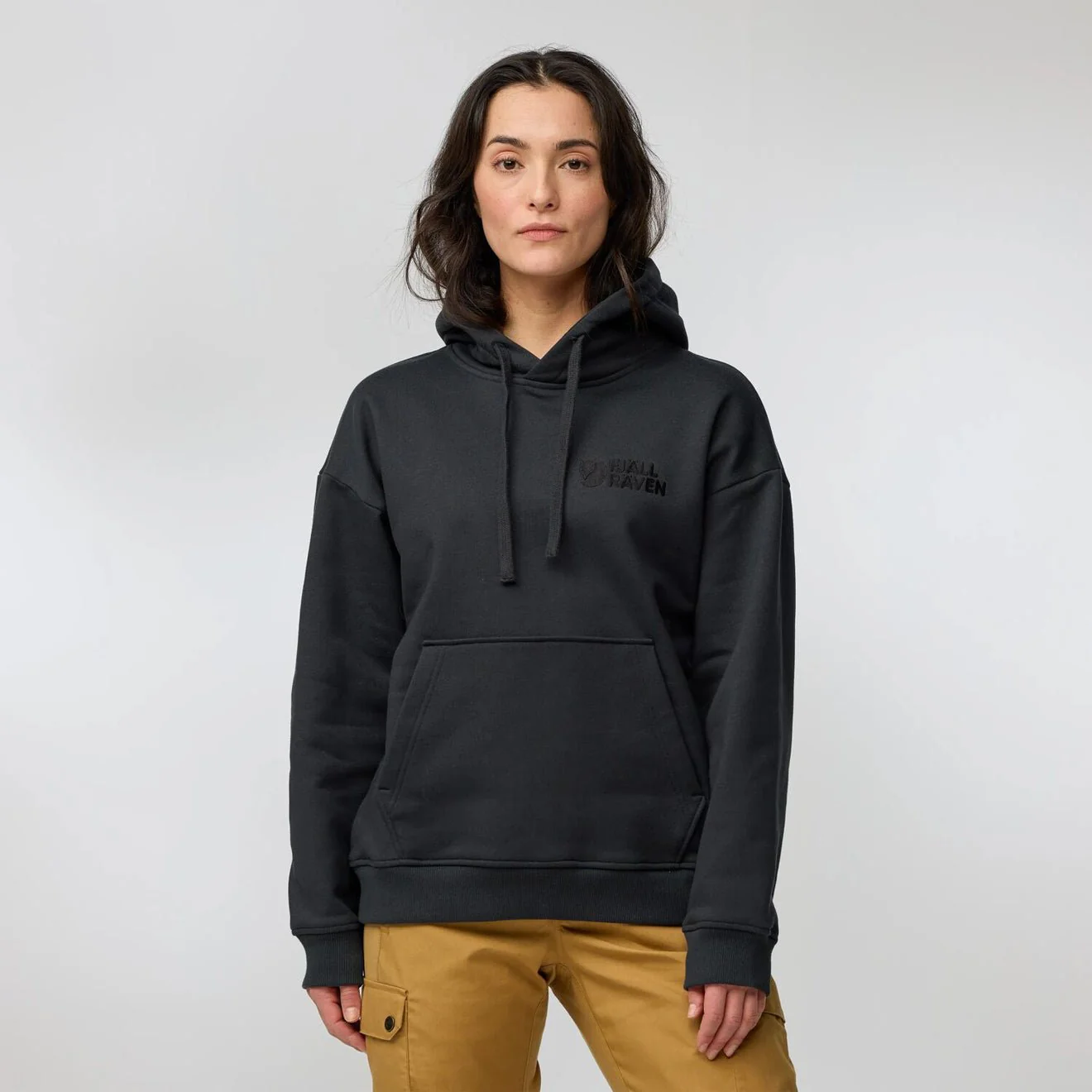 Fjallraven Womens Classic Hoodie Suede Brown - Image 4