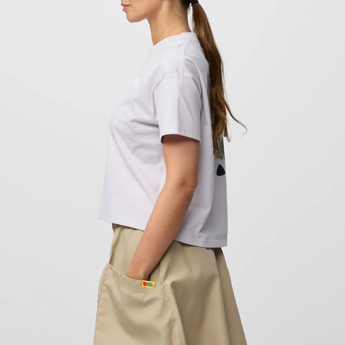 Fjallraven Womens Forest Walk T-shirt Lavender Mist - Image 4