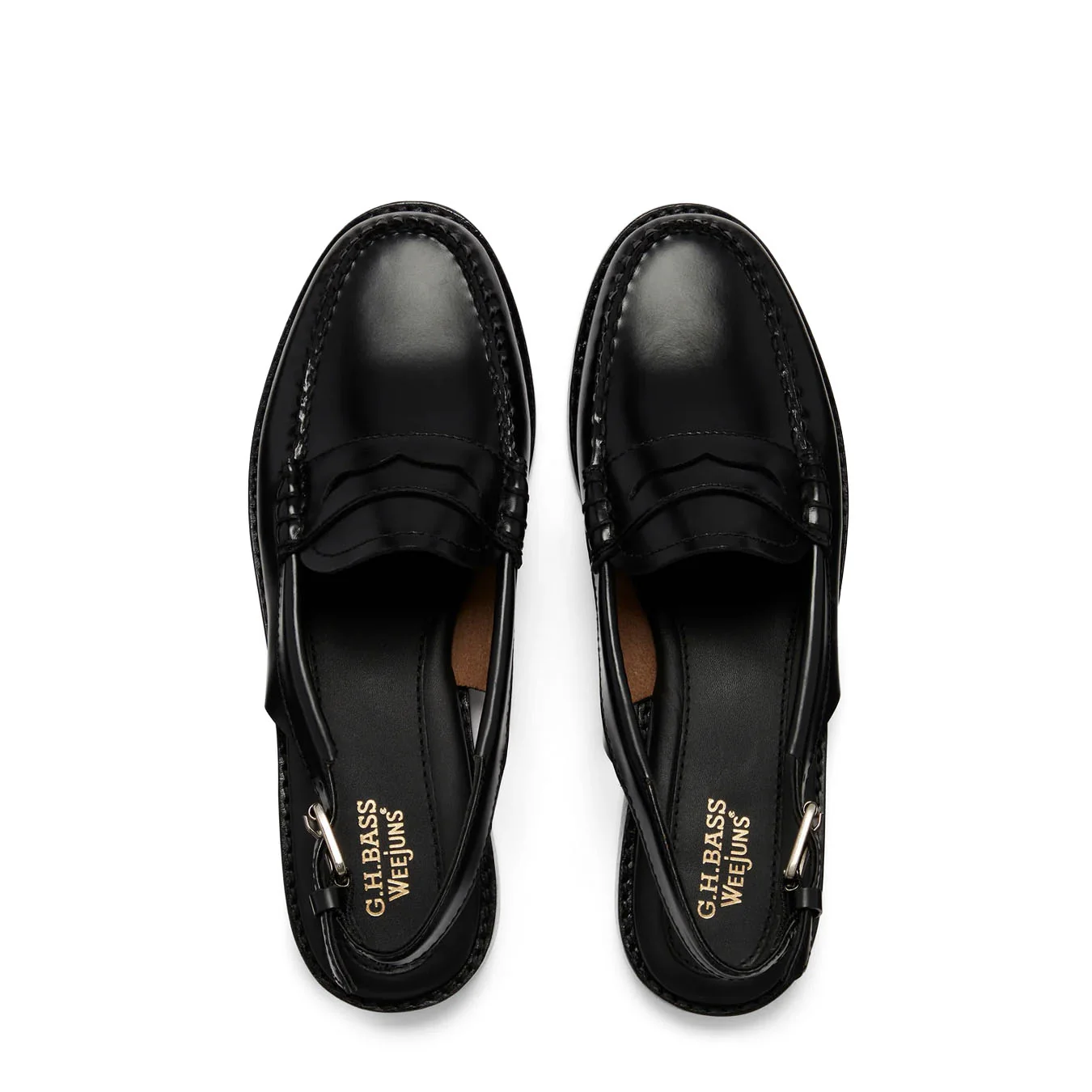 G.H Bass Womens Weejun Penny Sling Black Leather - Image 3