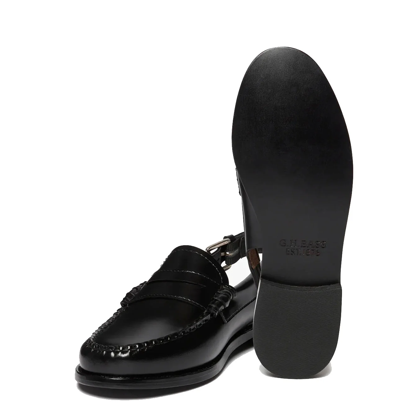G.H Bass Womens Weejun Penny Sling Black Leather - Image 5