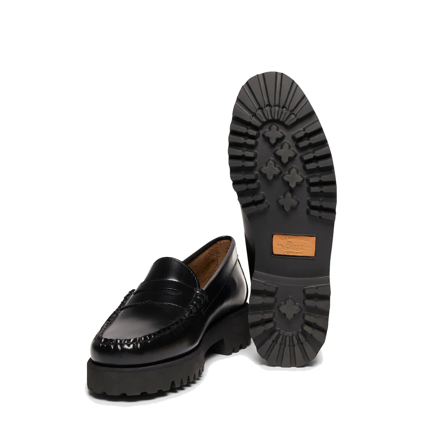 G.H.Bass Womens Weejuns 90s Penny Loafers Black Leather - Image 3