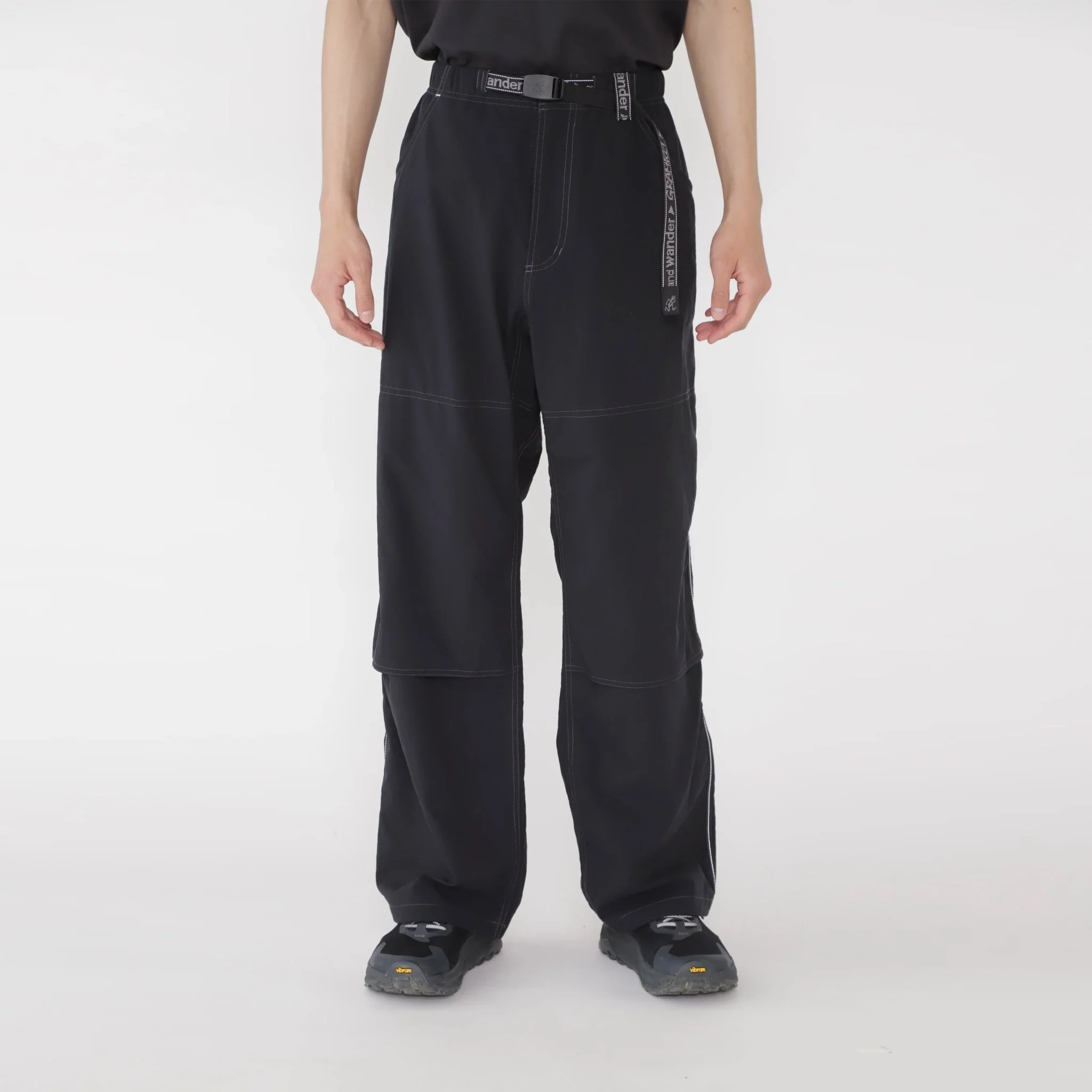 Gramicci x And Wander Womens Nylon Double Knee Pant Black - Image 3