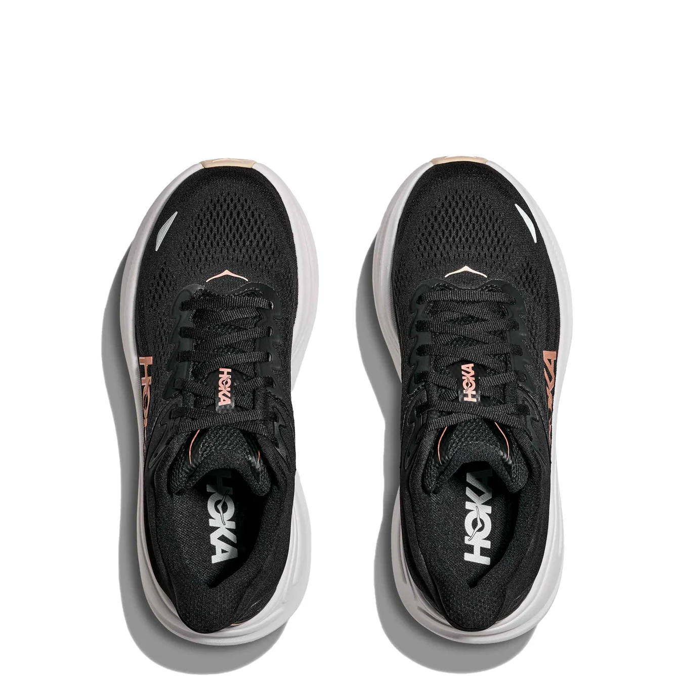 Hoka Womens Bondi 9 Trainer Black / Rose Gold - Image 3