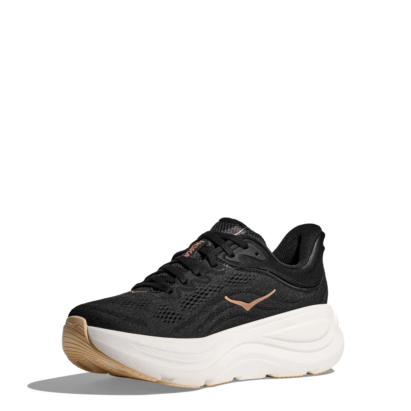 Hoka Womens Bondi 9 Trainer Black / Rose Gold - Image 5