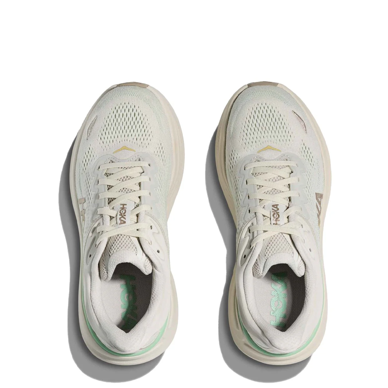 Hoka Womens Bondi 9 Trainer Truffle Salt / Sea Glass - Image 3