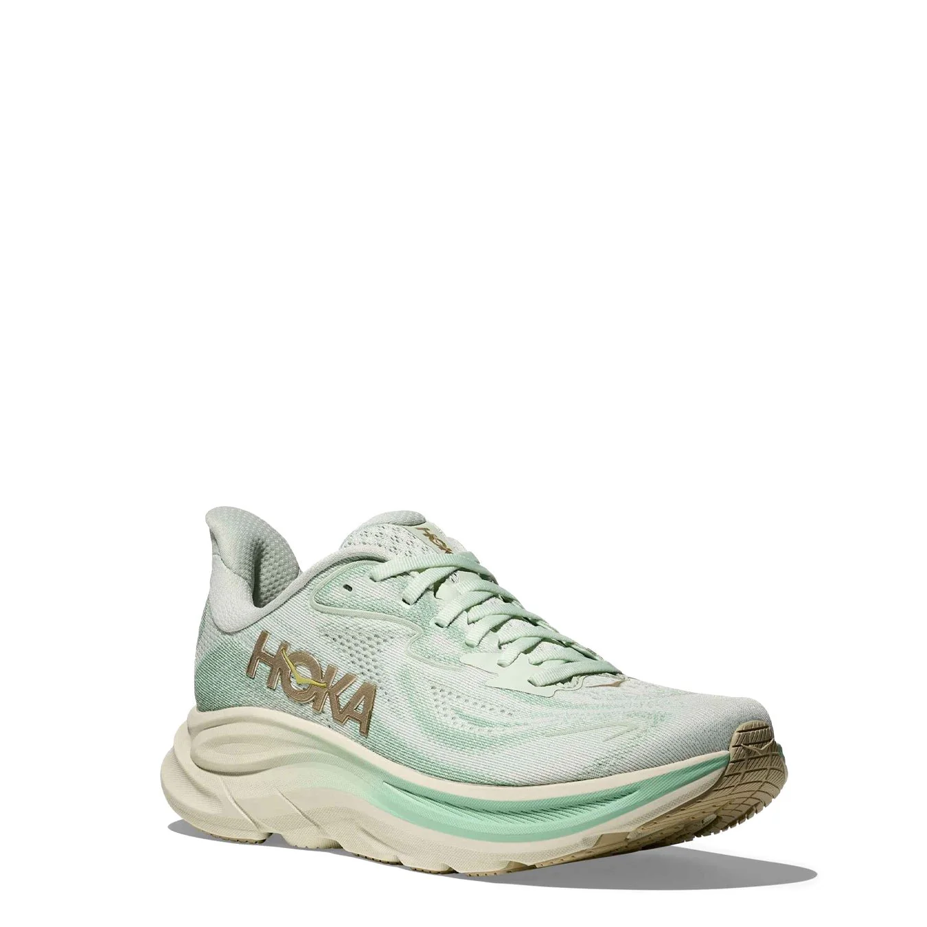 Hoka Womens Clifton 10 Trainer Sea Glass / Jadeite - Image 2