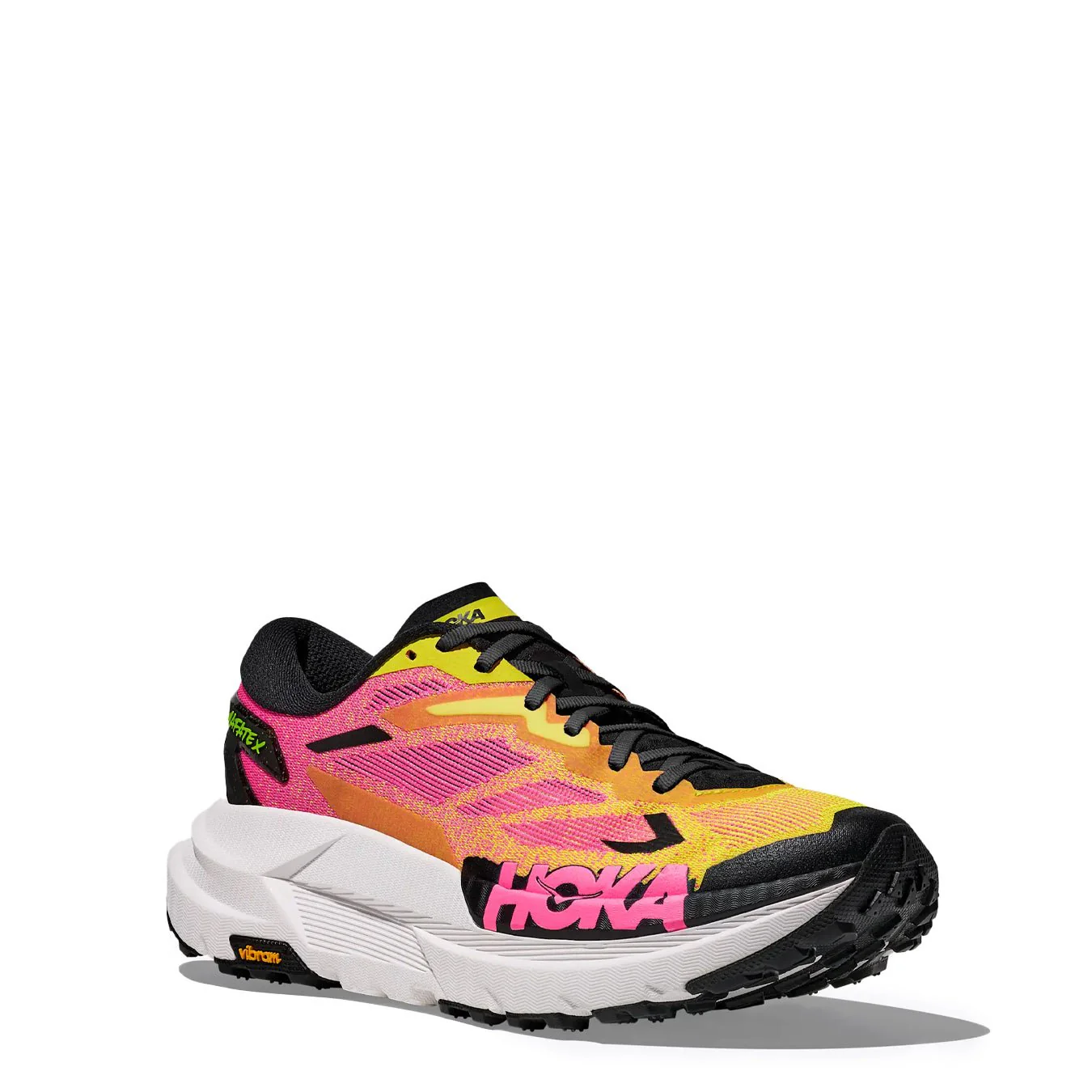 Hoka Womens Mafate X Trainer Neon Hoka Citrus / Neon Rose - Image 2