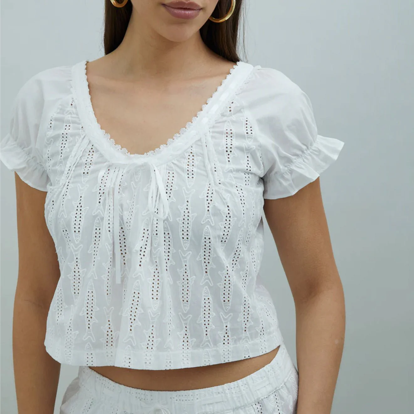 House of Sunny Sea Breeze Cotton Top Ivory - Image 4