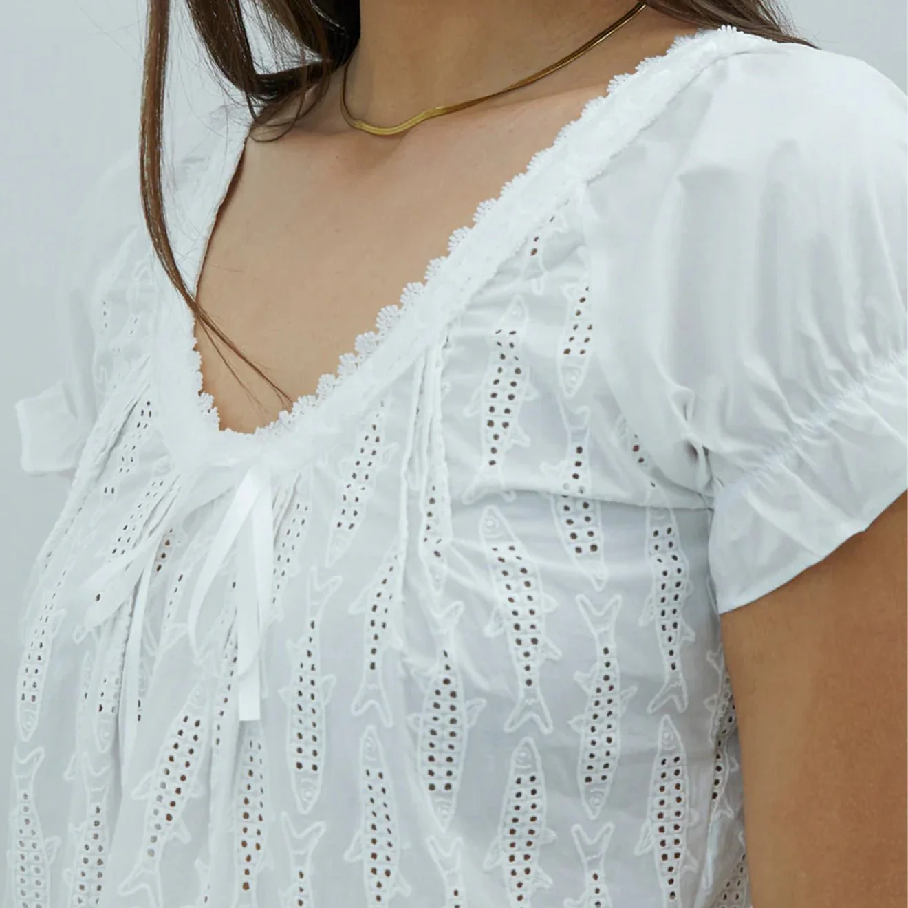House of Sunny Sea Breeze Cotton Top Ivory - Image 5